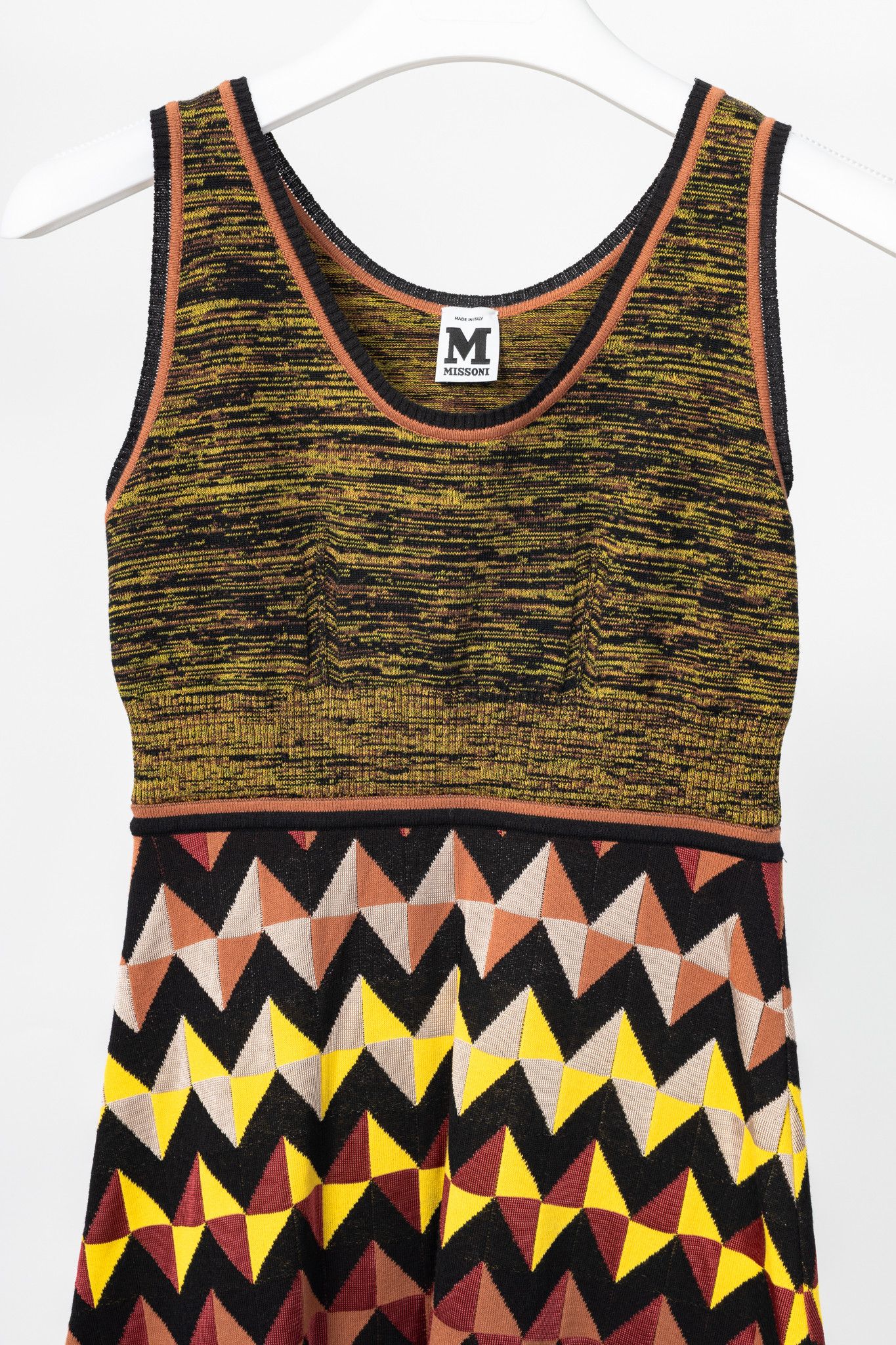 Missoni M Missoni Geometric Knit Paneled Cotton-Blend Mini Dress Size S / US 4 / IT 40 - 3 Thumbnail
