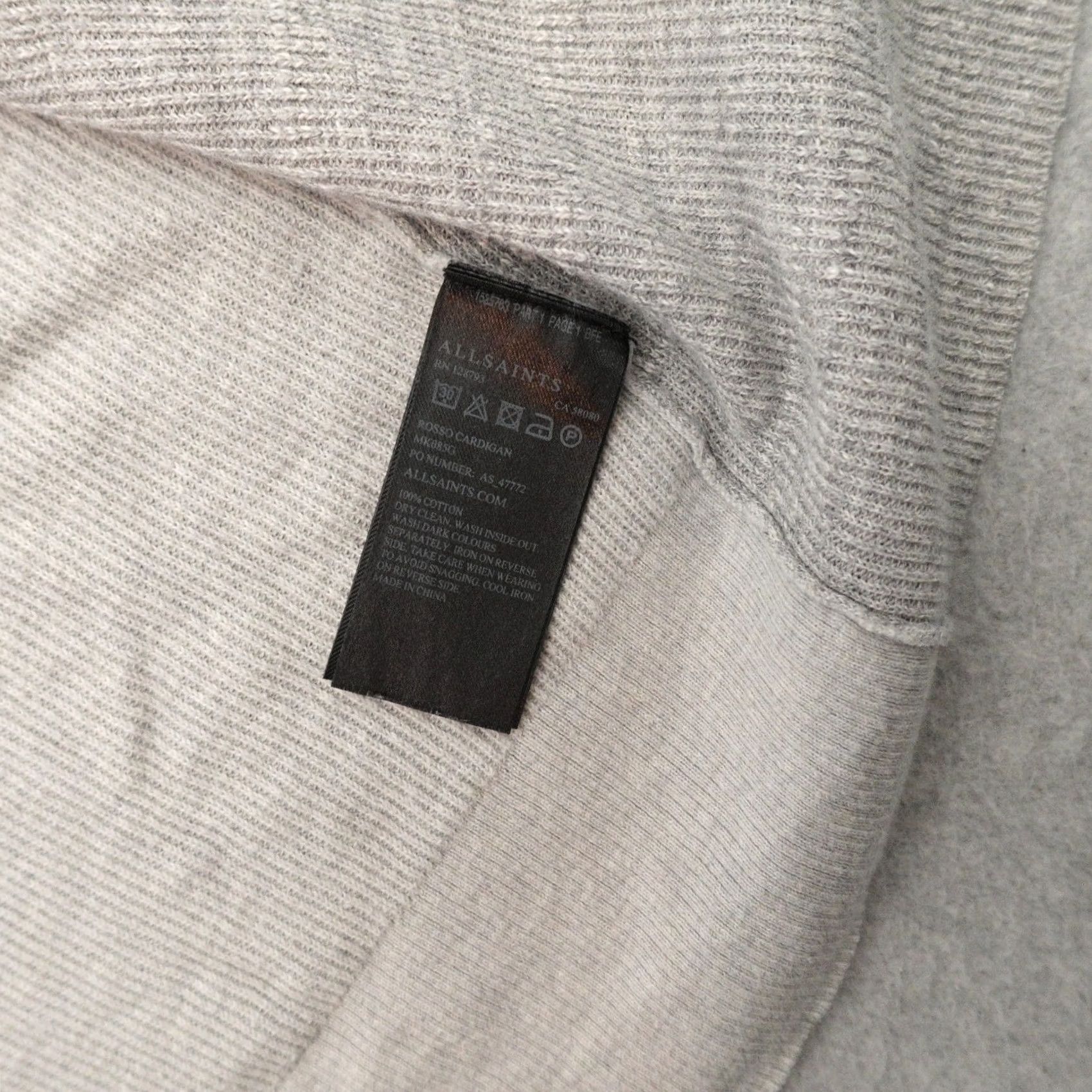 Allsaints ALLSAINTS Cardigan Shirt XS Gray Long Sleeve Knit Merino Wool Open Knit Women Size XS / US 0-2 / IT 36-38 - 5 Thumbnail