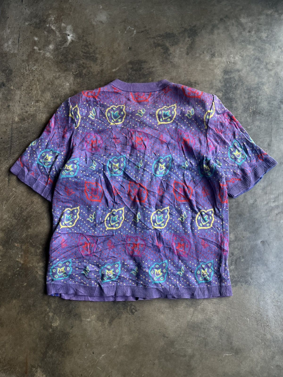 Yves Saint Laurent YVES SAINT LAURENT KNIT SHORT SLEEVE FLOWERS VINTAGE Size US M / EU 48-50 / 2 - 2 Thumbnail