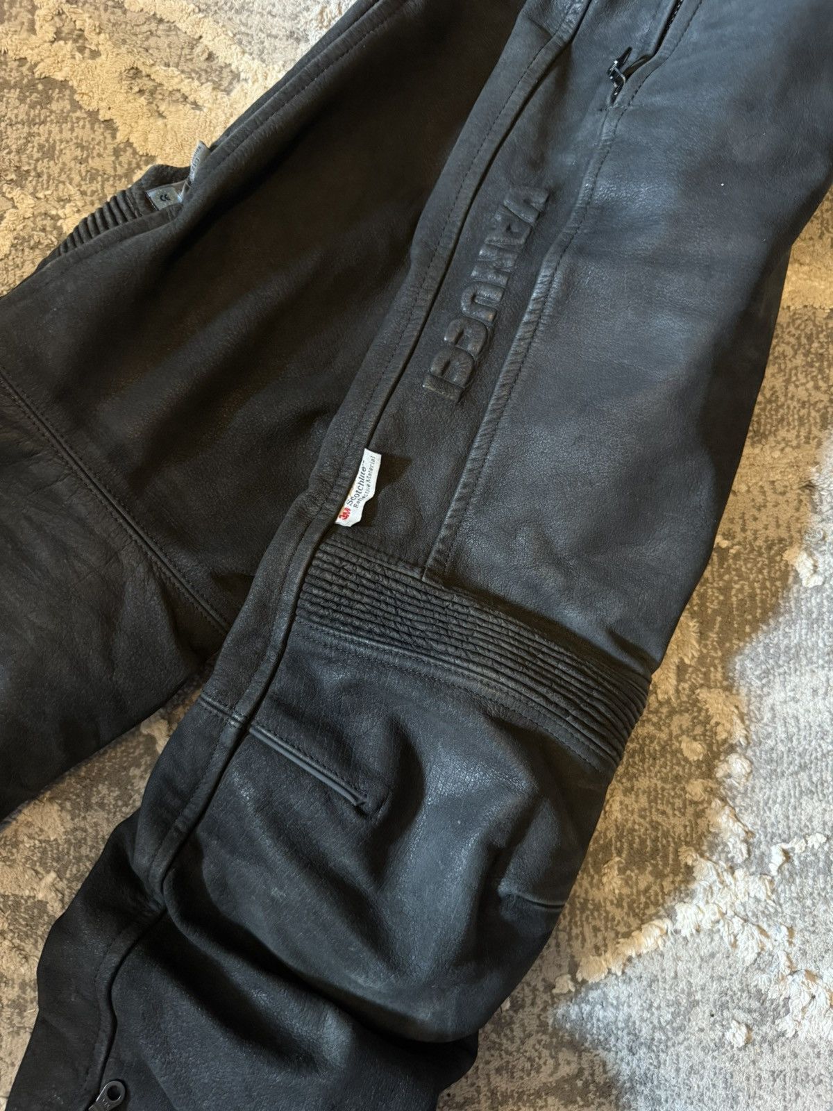 Vintage Vintage Moto Motorcycle Leather Pants Size US 31 - 3 Thumbnail