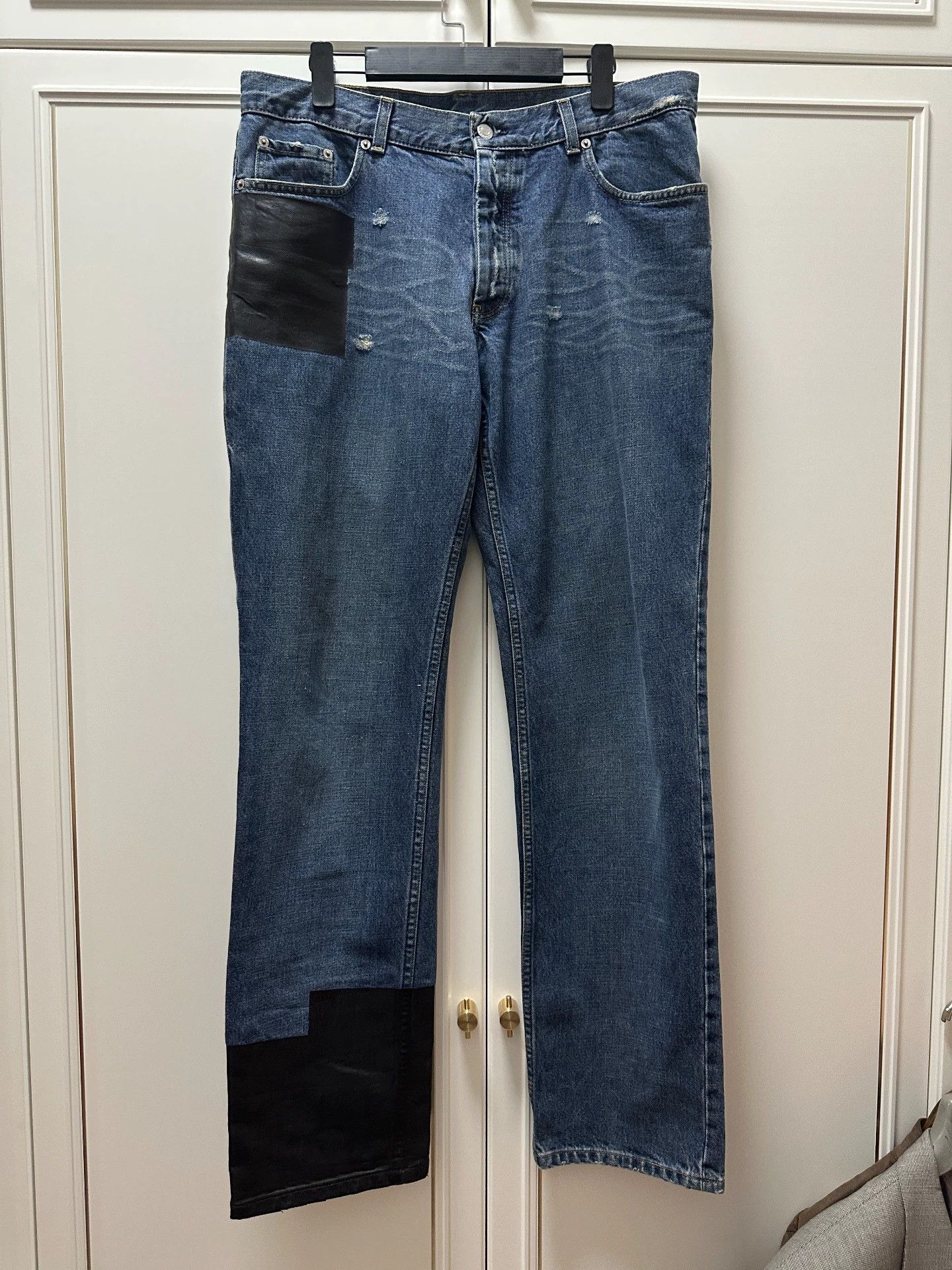 Helmut Lang 03ss Helmut Lang Rubber Tire Print Denim Pants | Grailed