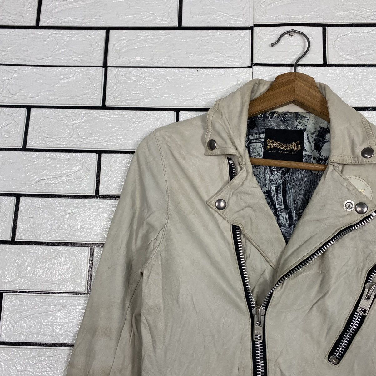 Hysteric Glamour 📌Vintage Double Collar Biker Leather Jacket RNA Inc Size US M / EU 48-50 / 2 - 8 Thumbnail