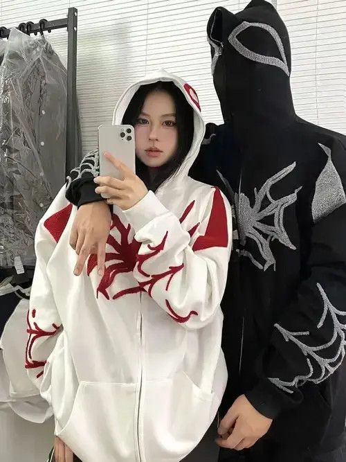 Japanese Brand × Vintage New Vintage Retro Designer Spiderman Venom Full Zip-Up Size US L / EU 52-54 / 3 - 3 Thumbnail