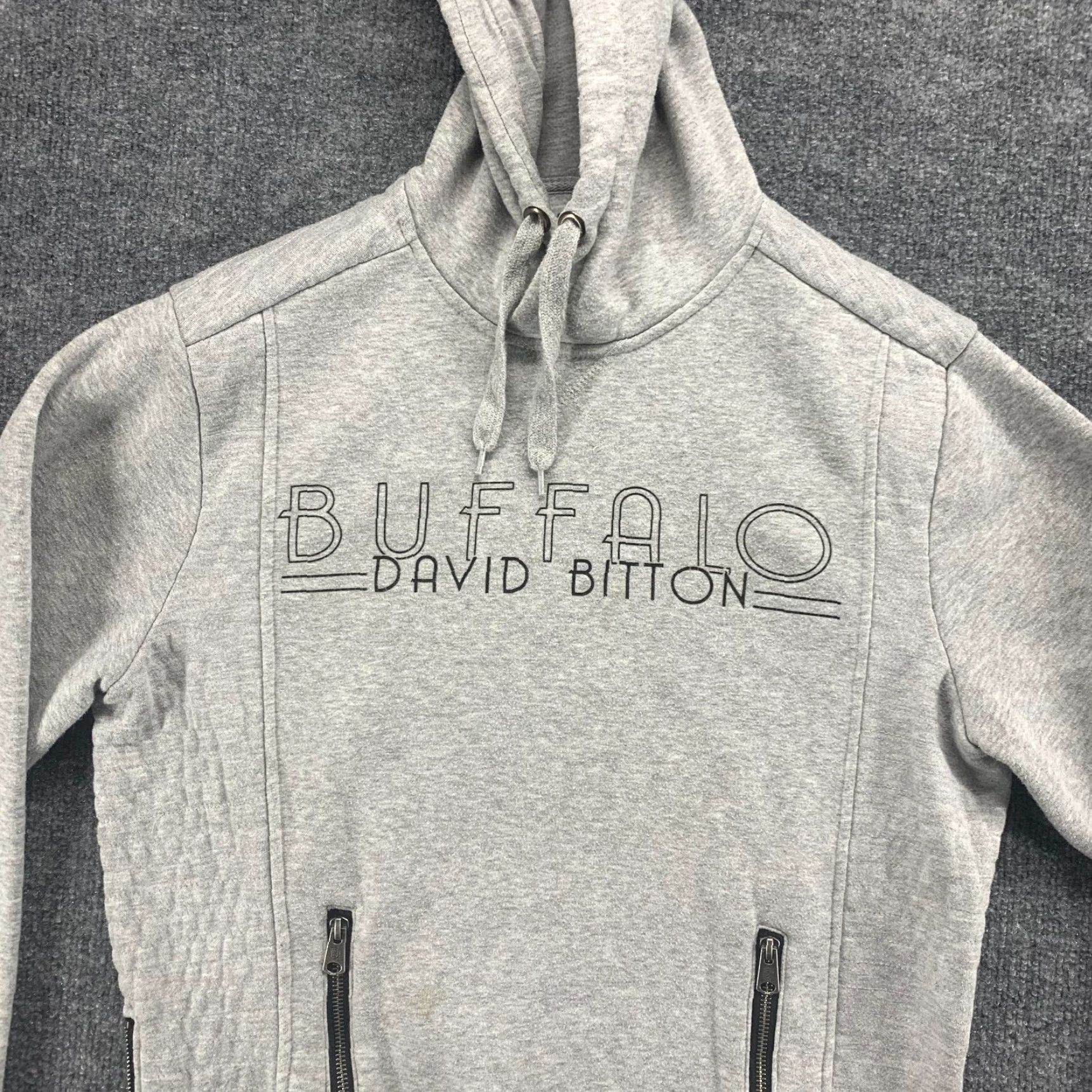 Buffalo David Bitton Buffalo David Bitton Hoodie Mens Medium Gray Zip Pockets Fleece Lining Active Regular Pullover Logo Size US M / EU 48-50 / 2 - 3 Thumbnail