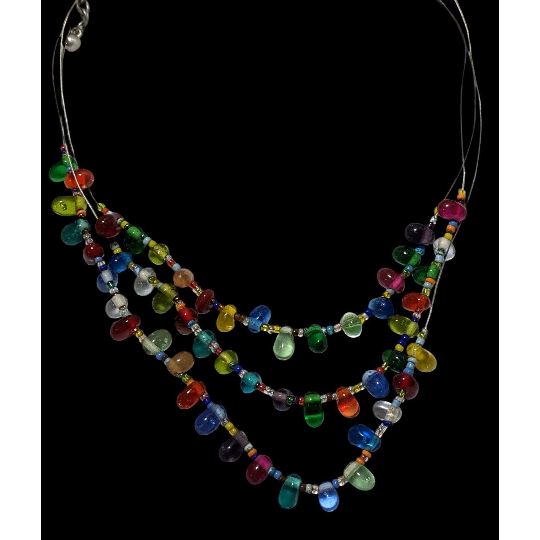 Other Candycore Multilayer Rainbow Glass Drop Necklace Size ONE SIZE - 1 Thumbnail