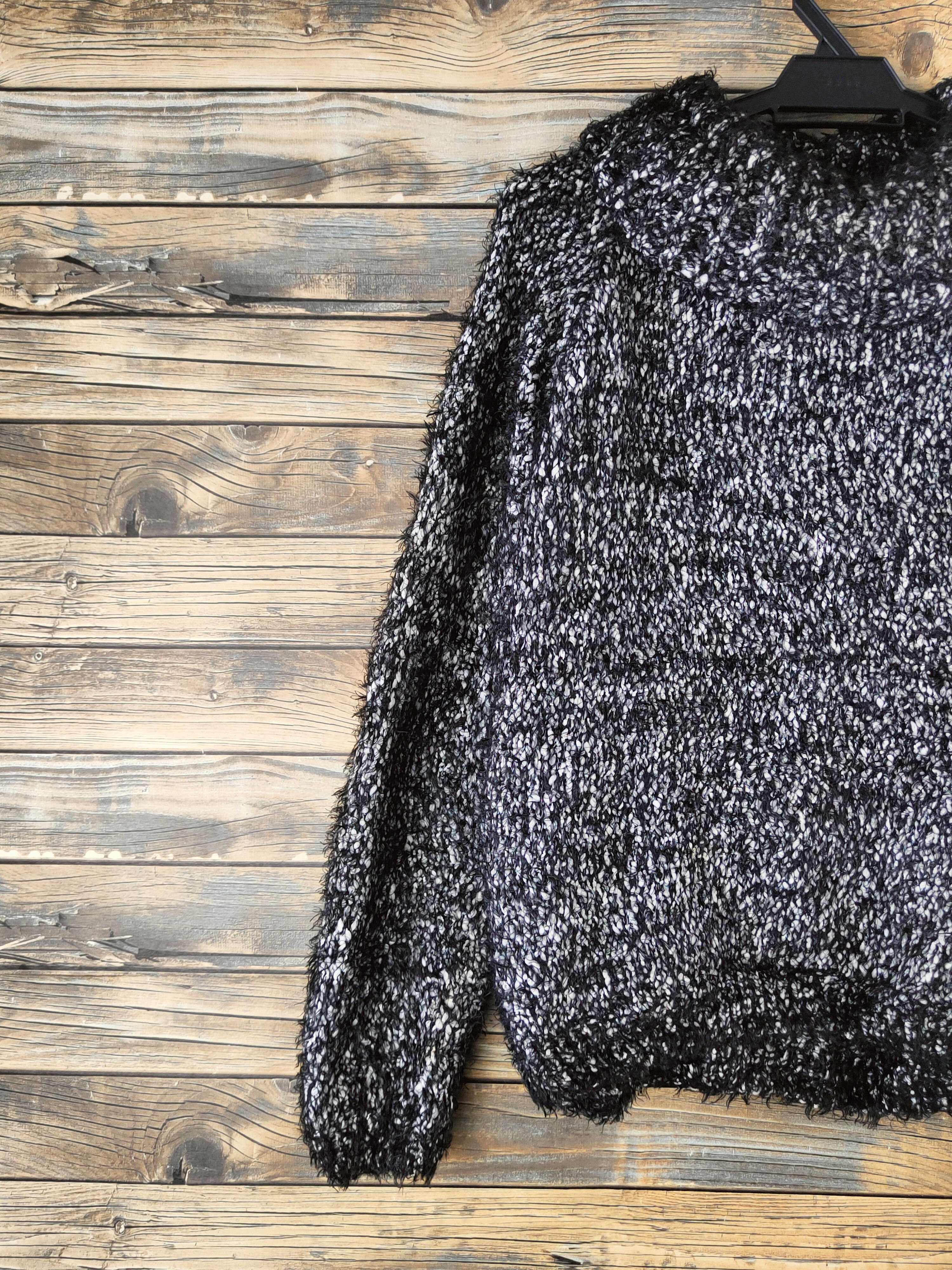 Japanese Brand DL Lepsim Black Fur shaggy Mohair Knitwear #46-998 Size M / US 6-8 / IT 42-44 - 3 Thumbnail