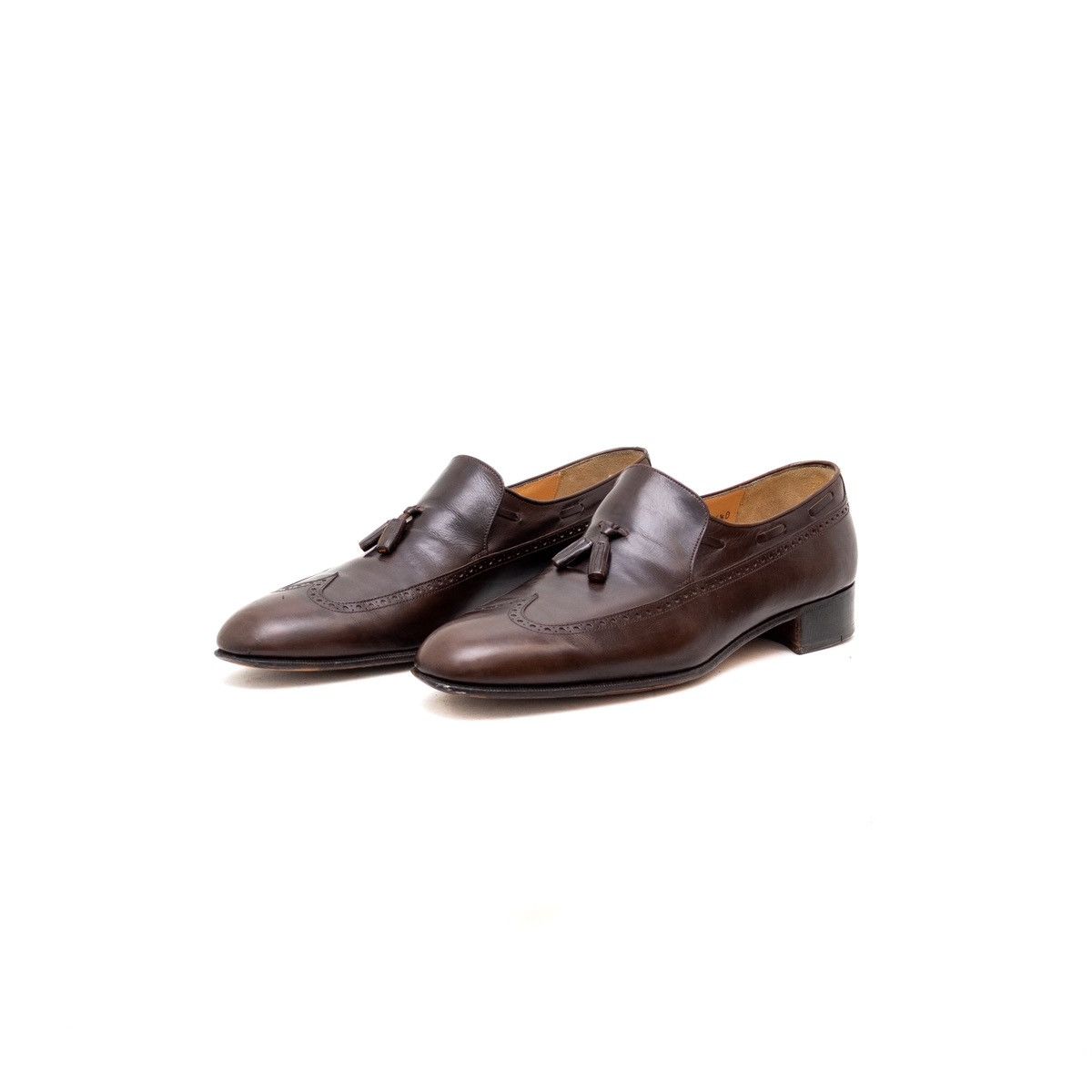 Designer × Salvatore Ferragamo SALVATORE FERRAGAMO Brown Leather Tassel Loafers SzUS 11.5 D Size US 10.5 / EU 43-44 - 2 Thumbnail