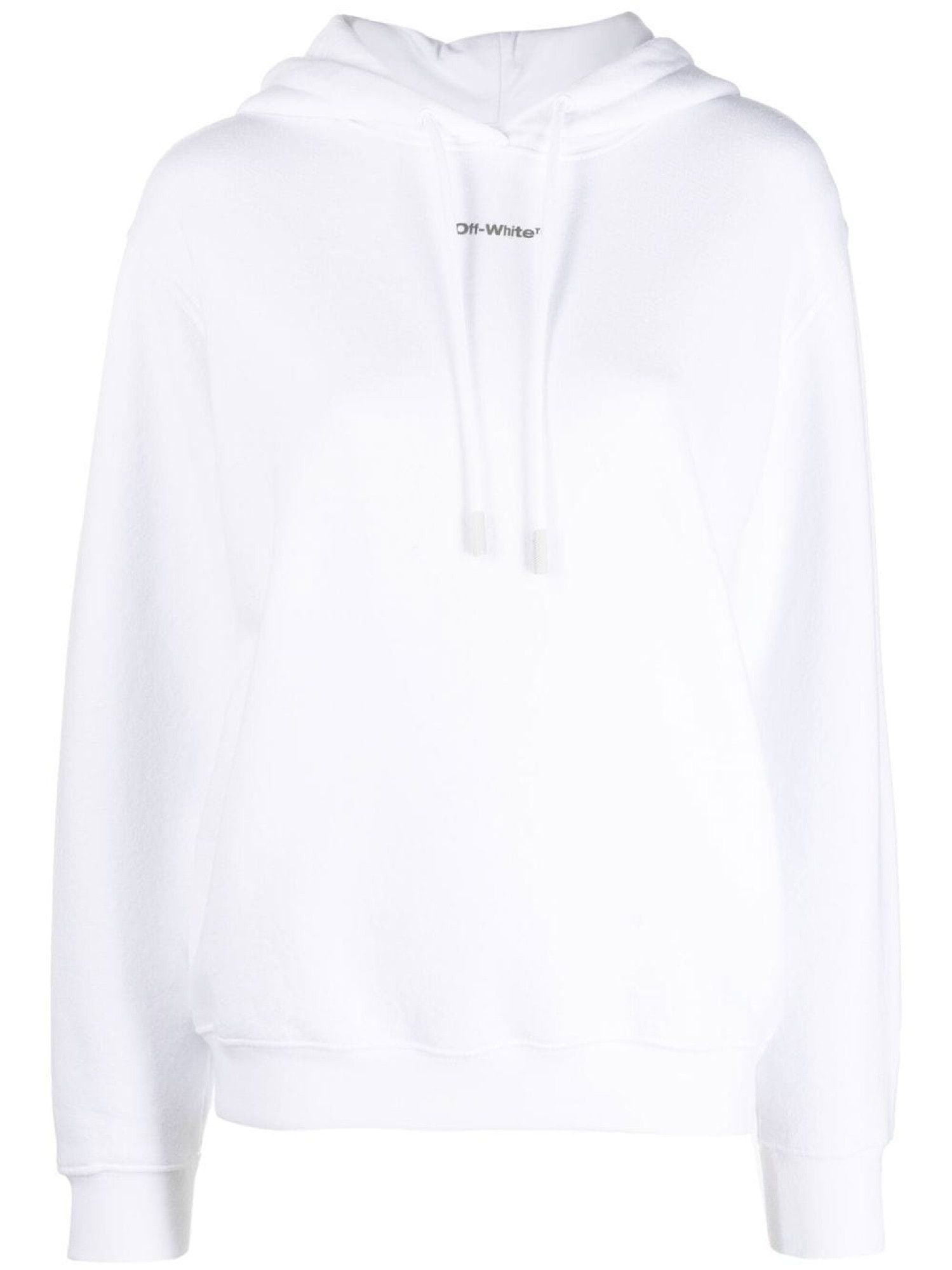 o1gr1nt0125 Flock Chine Flower Arrow Hoodie in White