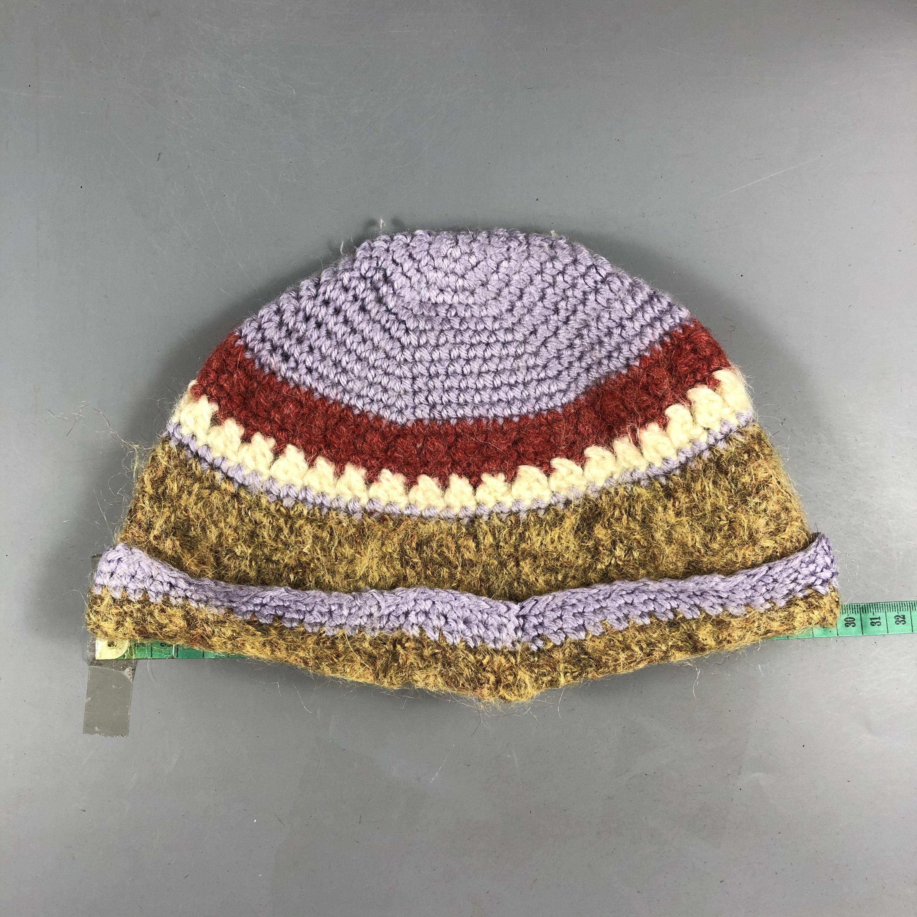 Japanese Brand Multicolor Crochet Beanie Size ONE SIZE - 3 Thumbnail