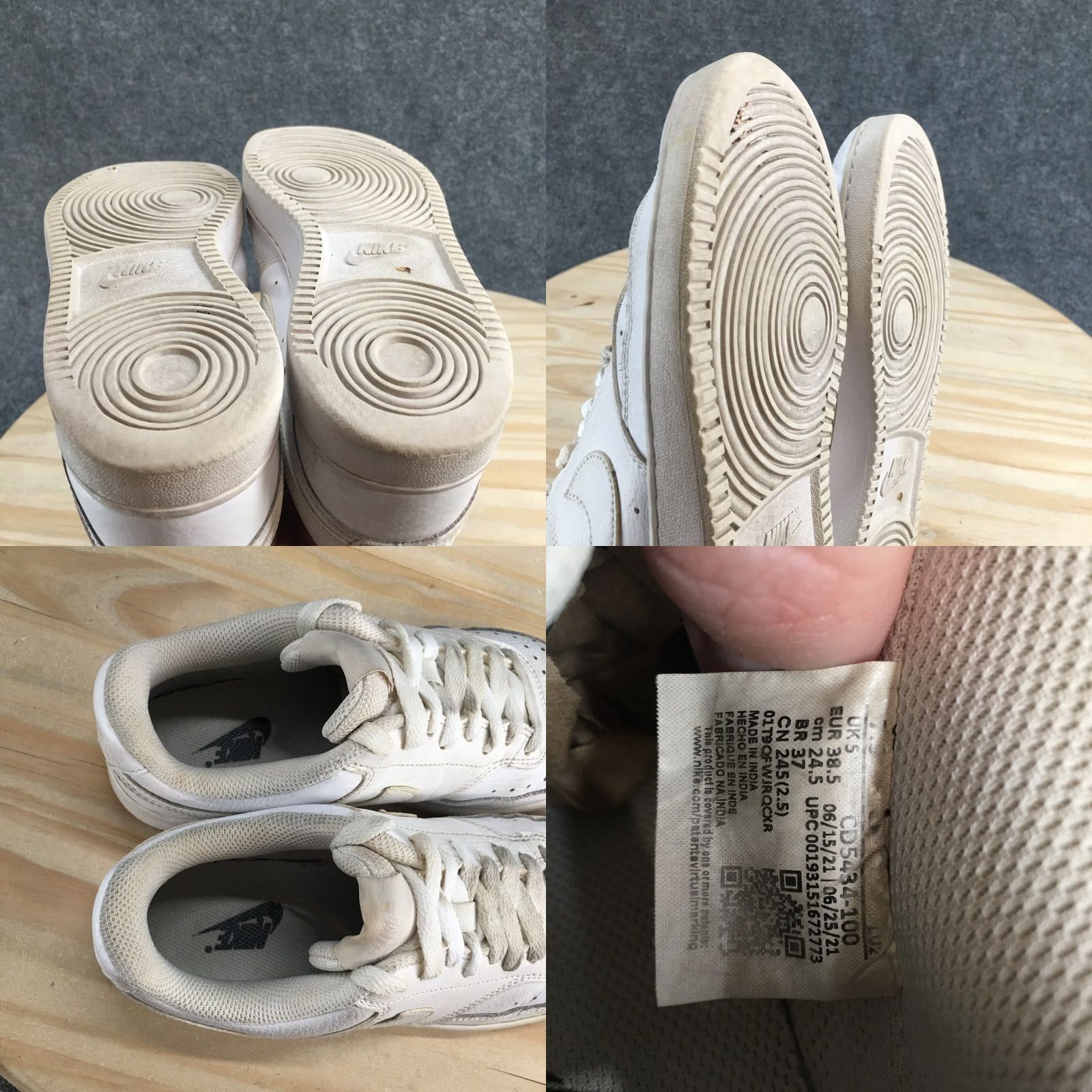 Nike Nike Court Vision Low Sneakers White Lace Up - Womens 7.5, Casual, Leather Upper, CD5434-100 Size M / US 6-8 / IT 42-44 - 9 Thumbnail