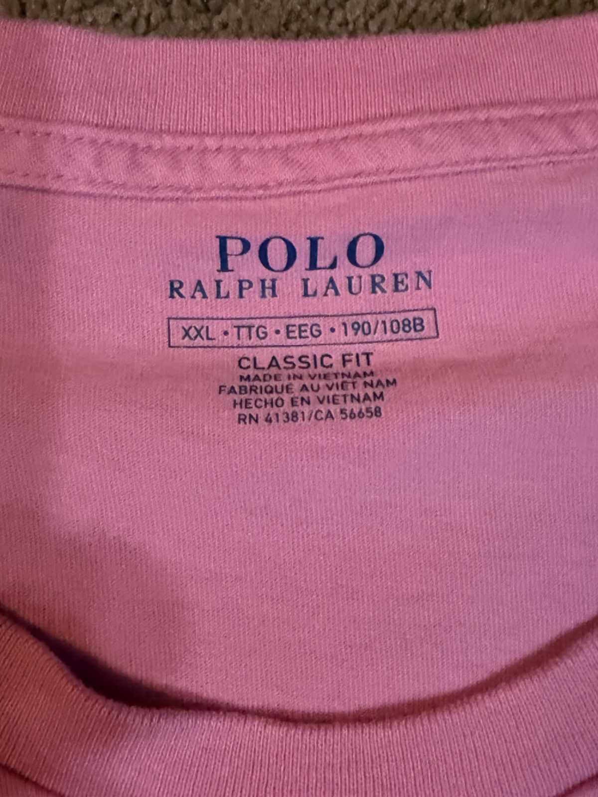 Polo Ralph Lauren Pink Polo Classic Tee Size US XXL / EU 58 / 5 - 3 Thumbnail