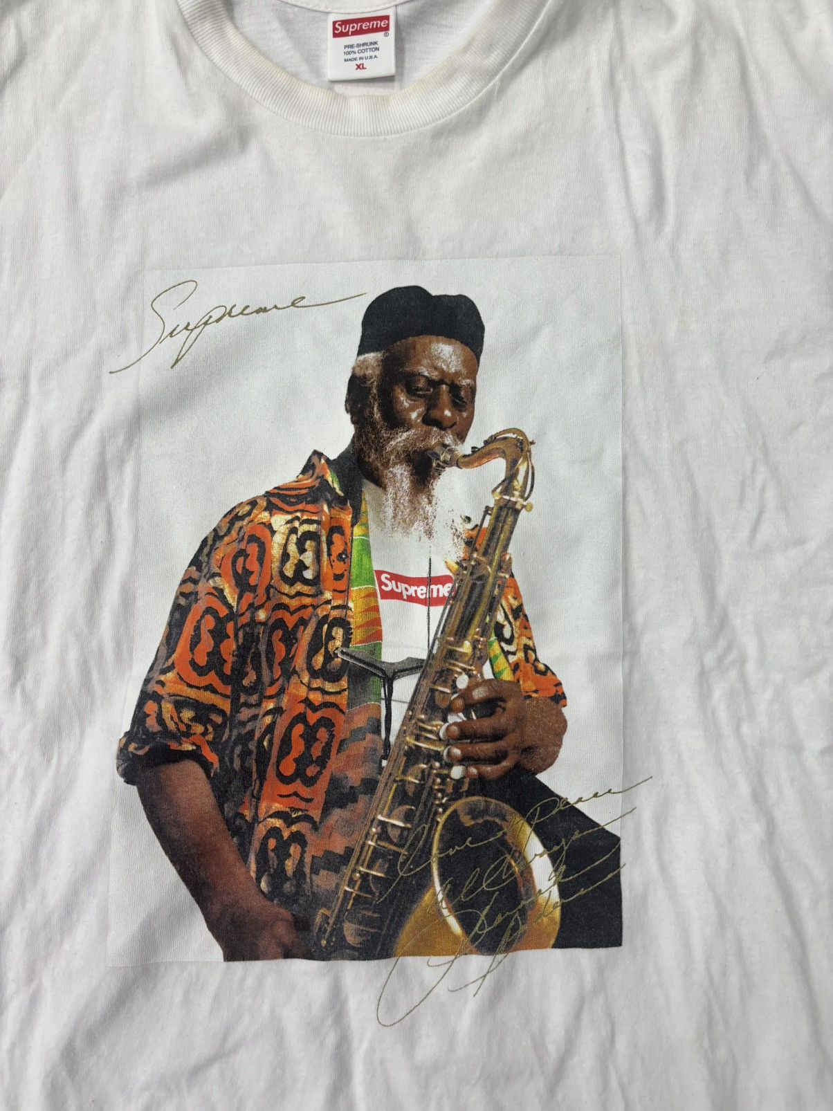 Supreme Supreme Pharaoh Sanders Tee White Size XL Size US XL / EU 56 / 4 - 2 Thumbnail