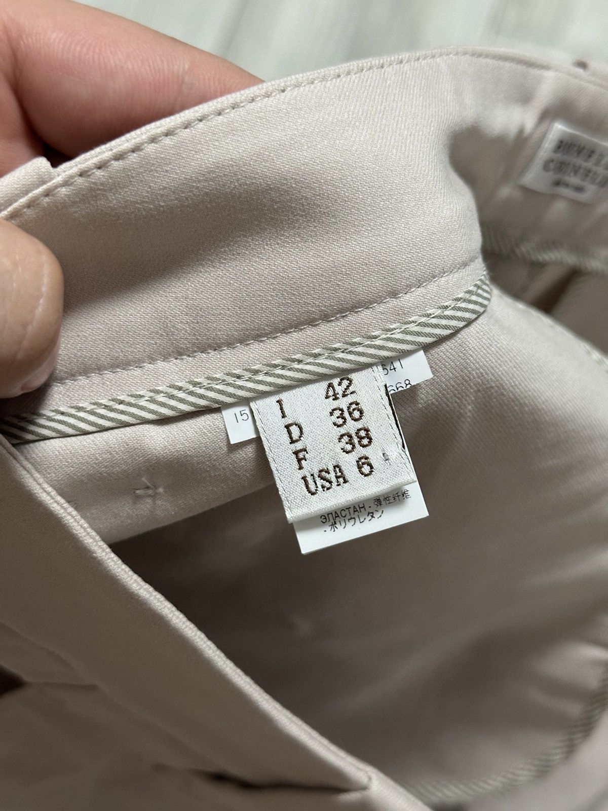 Brunello Cucinelli BRUNELLO CUCINELLI Wide Leg Pants Women's Size USA 6 Beige Size 28" / US 6 / IT 42 - 5 Thumbnail