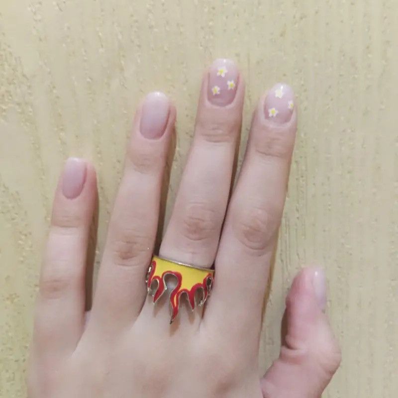 Japanese Brand × Vintage Goth Punk Flame Ring Size ONE SIZE - 4 Thumbnail