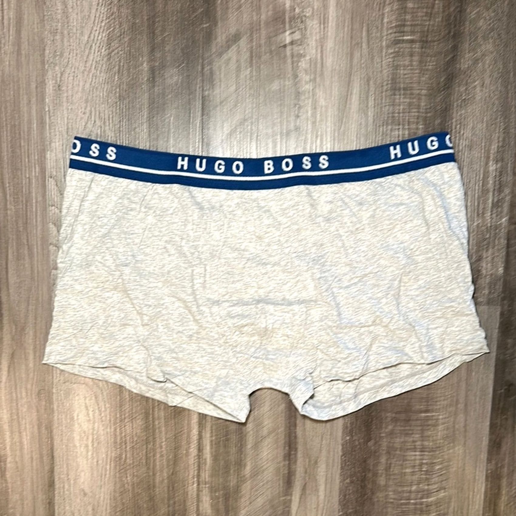 Hugo Boss HUGO BOSS Cotton Stretch Boxer Trunk - 2XL Underwear Gray Mens Regular boxer brief 2XL Size 48R - 2 Thumbnail
