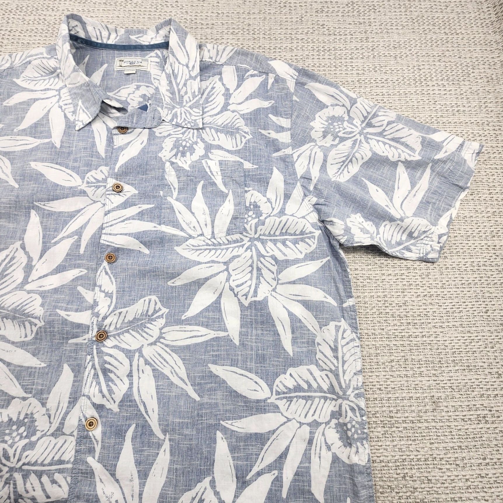 Vintage VINTAGE Honolua Shirt Mens 3XL Blue White Hawaiian Floral Button Up Short Sleeve Size US XXL / EU 58 / 5 - 2 Thumbnail