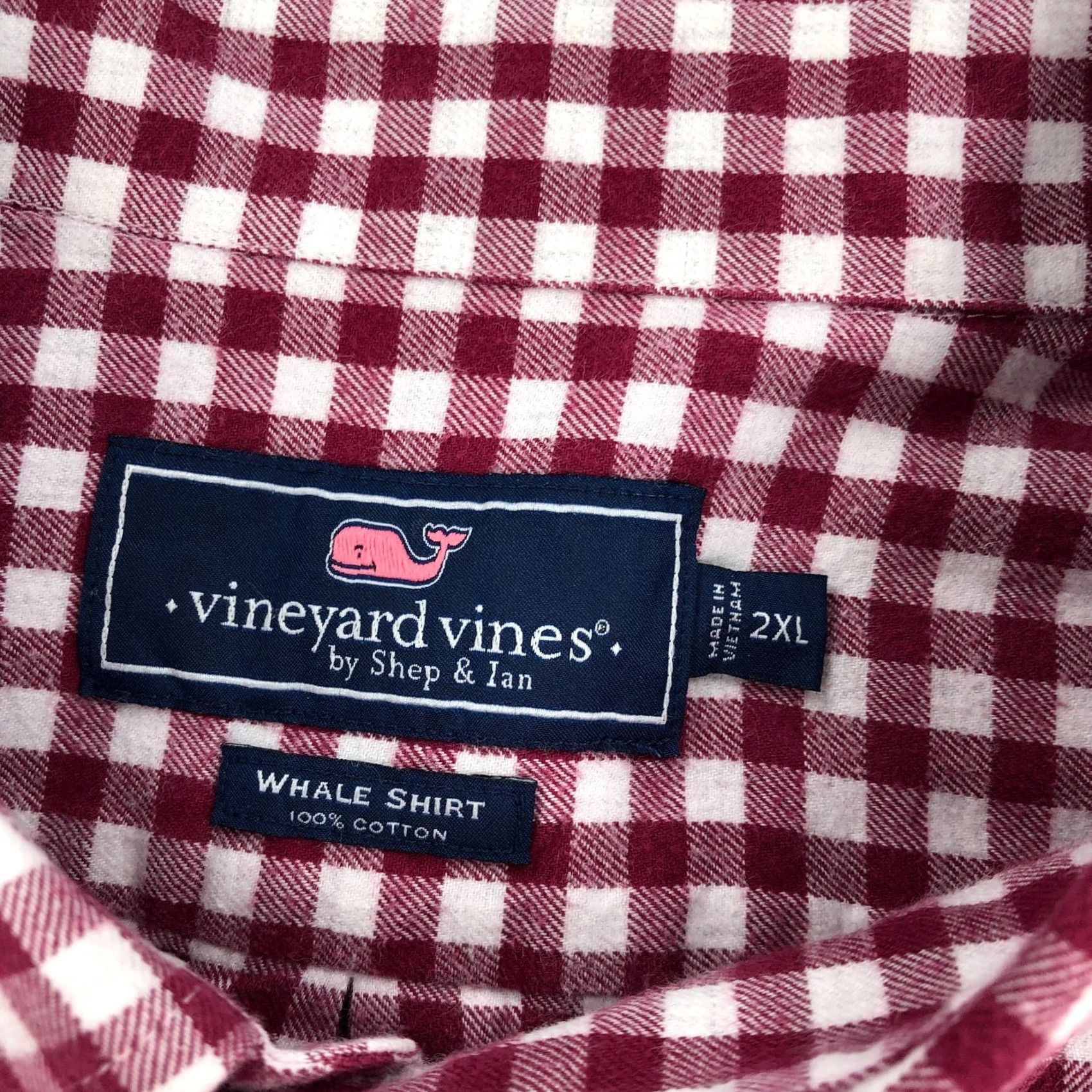 Vineyard Vines Vineyard Vines Shirt Mens 2XL Whale Red Check Long Sleeve Button Up Size US XXL / EU 58 / 5 - 3 Thumbnail
