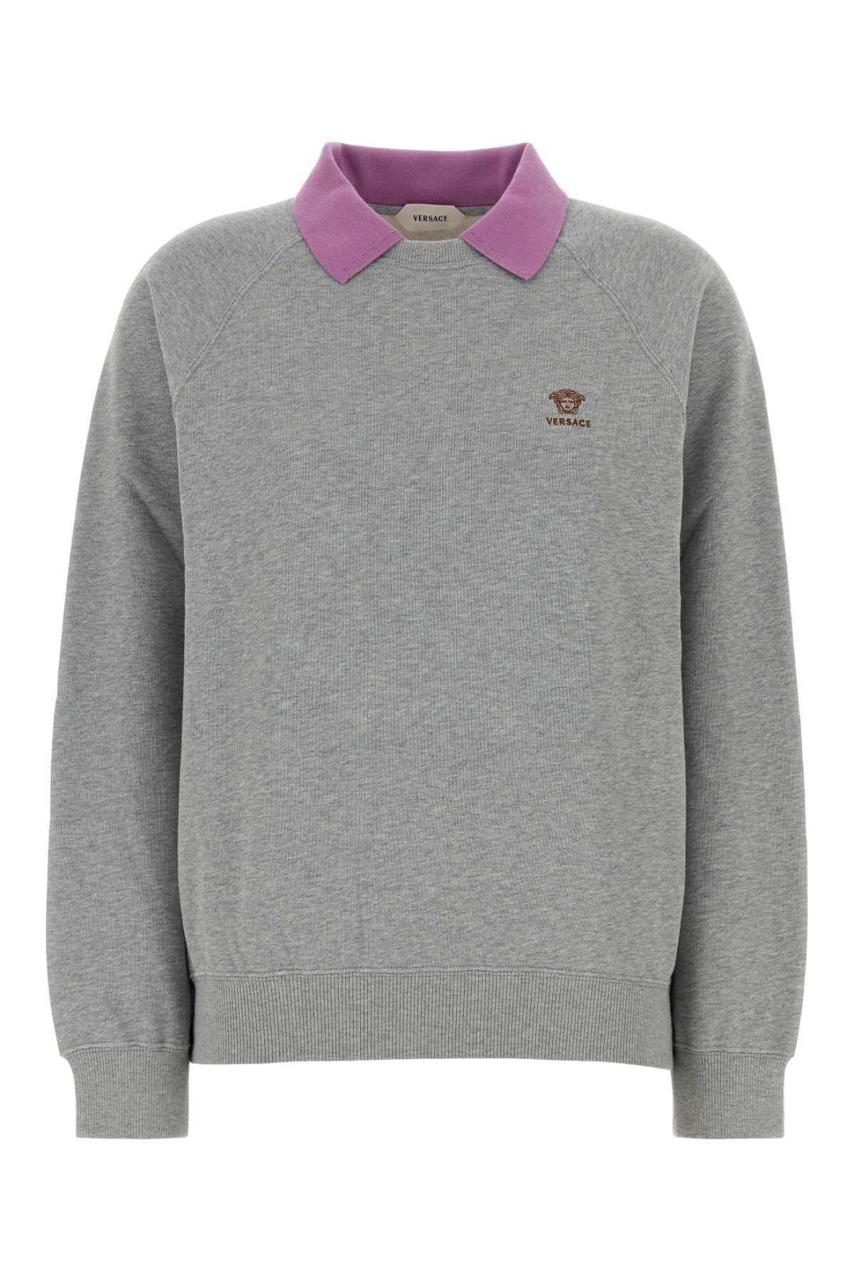 Versace Grey Cotton Sweatshirt Size M / US 6-8 / IT 42-44 - 1 Thumbnail