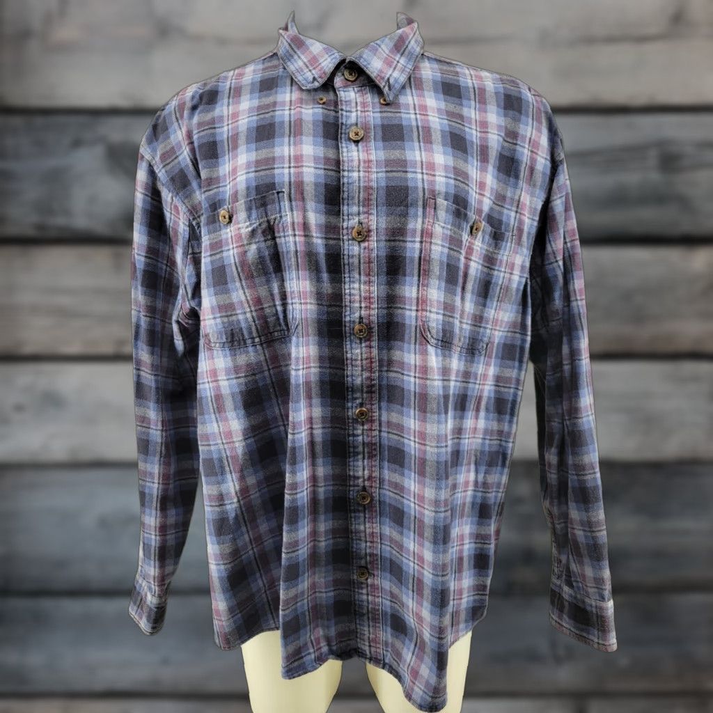 Vintage Duluth Shirt Mens 2XL Blue Button-Down Flannel Thick Plaid Cotton All Seasons Outdoor Casual Button-Up Mens Regular Size US XXL / EU 58 / 5 - 1 Thumbnail