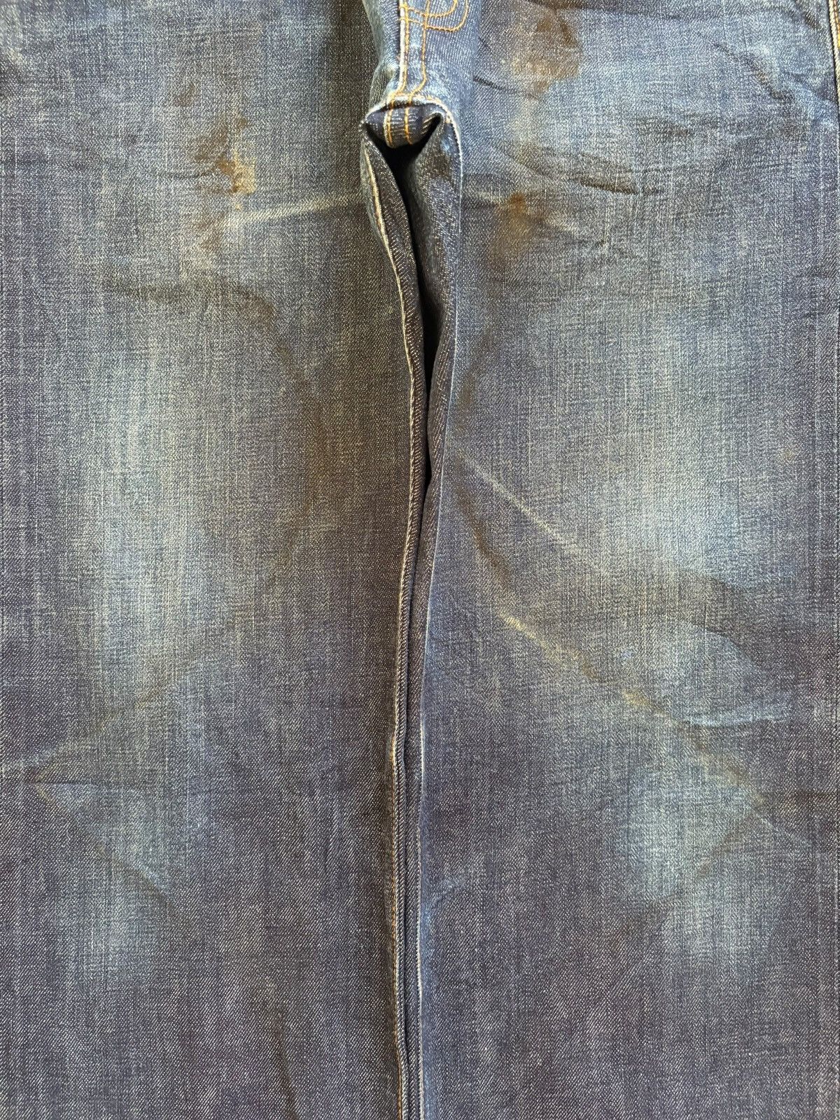 Designer × Japanese Brand Vintage Japanese Brand Raw Denim Selvedge Loose Jeans Size US 33 - 6 Thumbnail