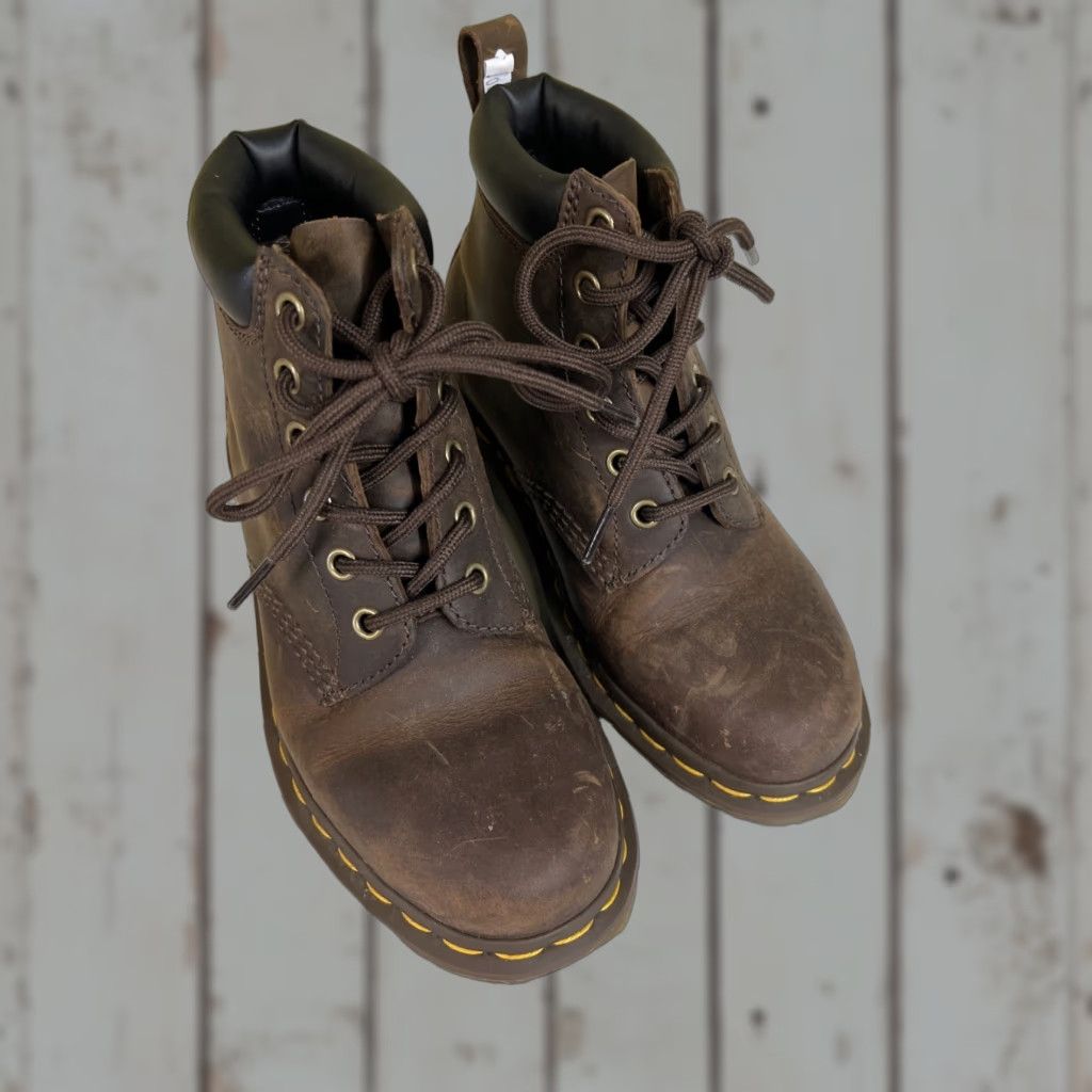 Dr. Martens Dr. Martens 939 Boots Leather Brown Lace Up Ankle Men 4 Ladies 5 Combat Style Size US 5 / EU 37 - 1 Thumbnail