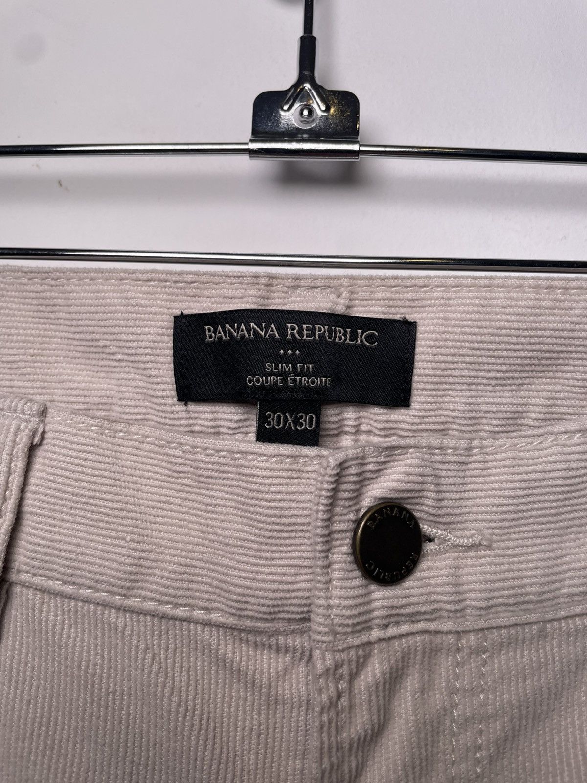 Banana Republic Banana Republic Slim Fit Corduroy Pants 30x30 Cream / Beige Size US 30 / EU 46 - 5 Thumbnail