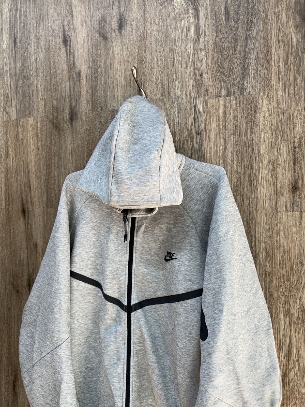 Nike Nike Grey Zip Up Hoodie Size US XL / EU 56 / 4 - 3 Thumbnail