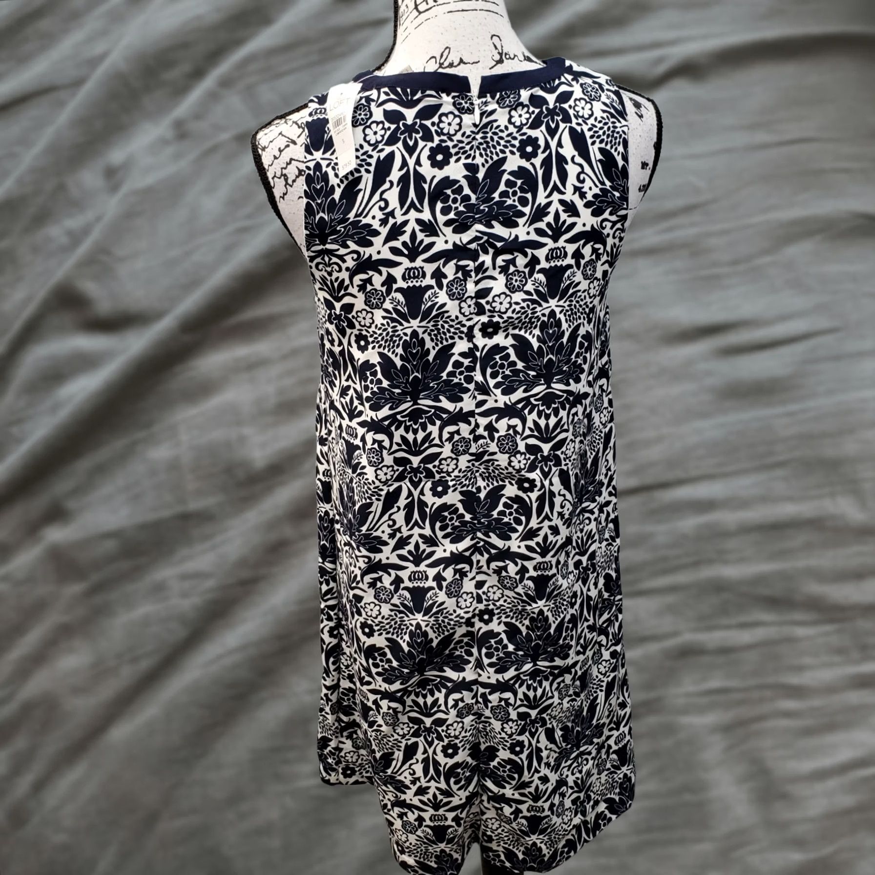 ann taylor loft black and white dress Ann Taylor Loft black and white plaid dress, worn