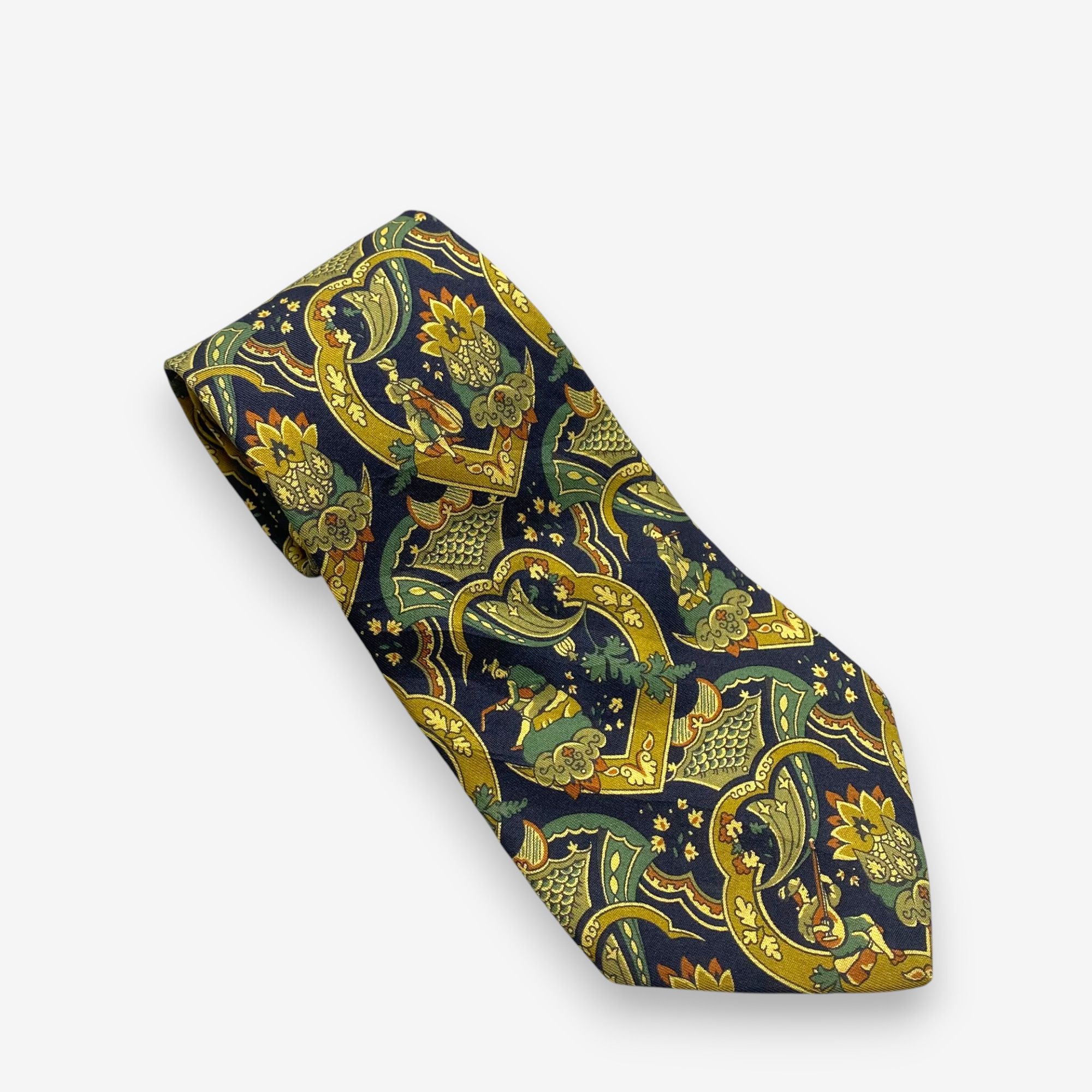 Salvatore Ferragamo Vintage Salvatore Ferragamo SILK Necktie Cravate Pure Silk Size ONE SIZE - 1 Thumbnail