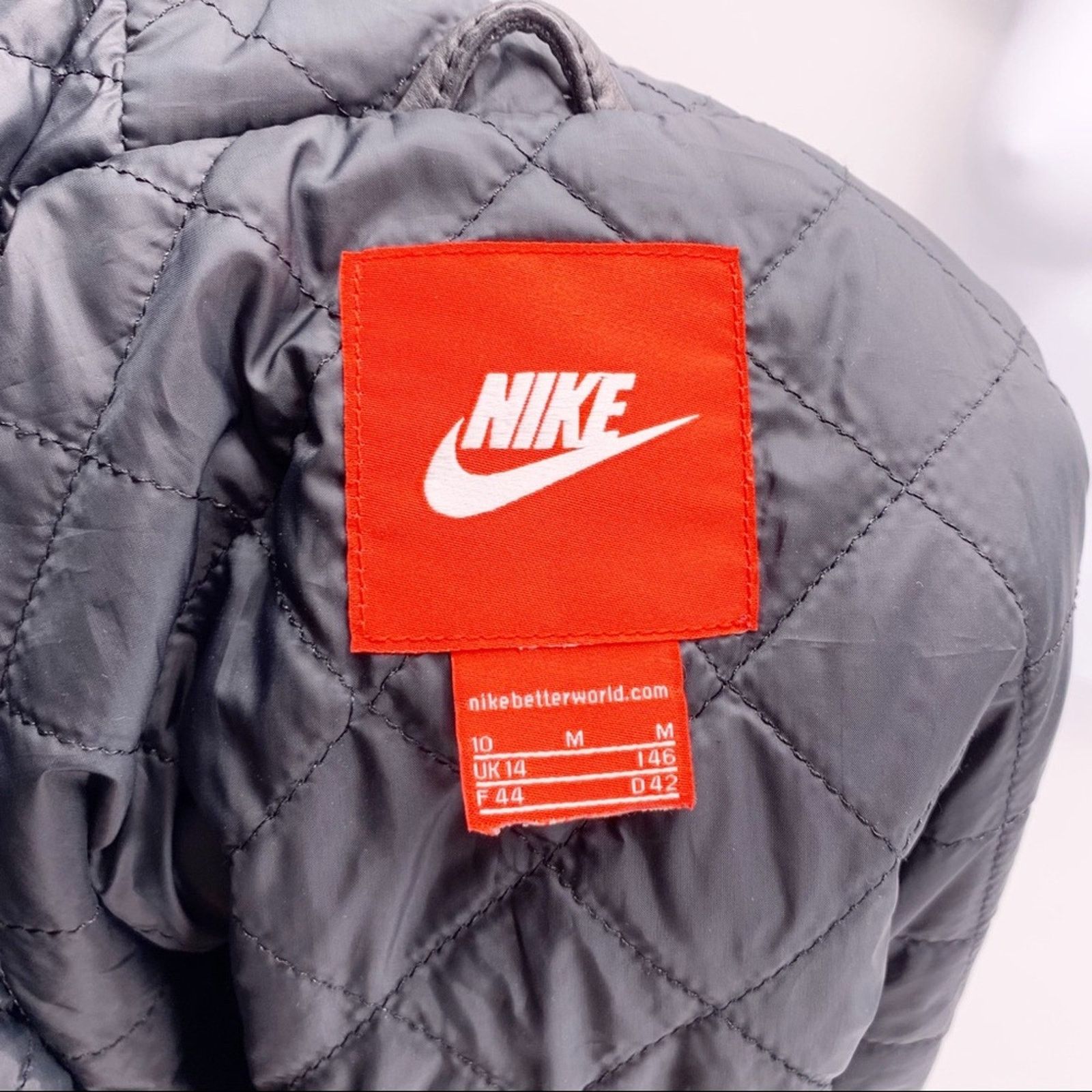Nike Nike Sample Black Leather High Low Zip Up Jacket Size M / US 6-8 / IT 42-44 - 9 Thumbnail