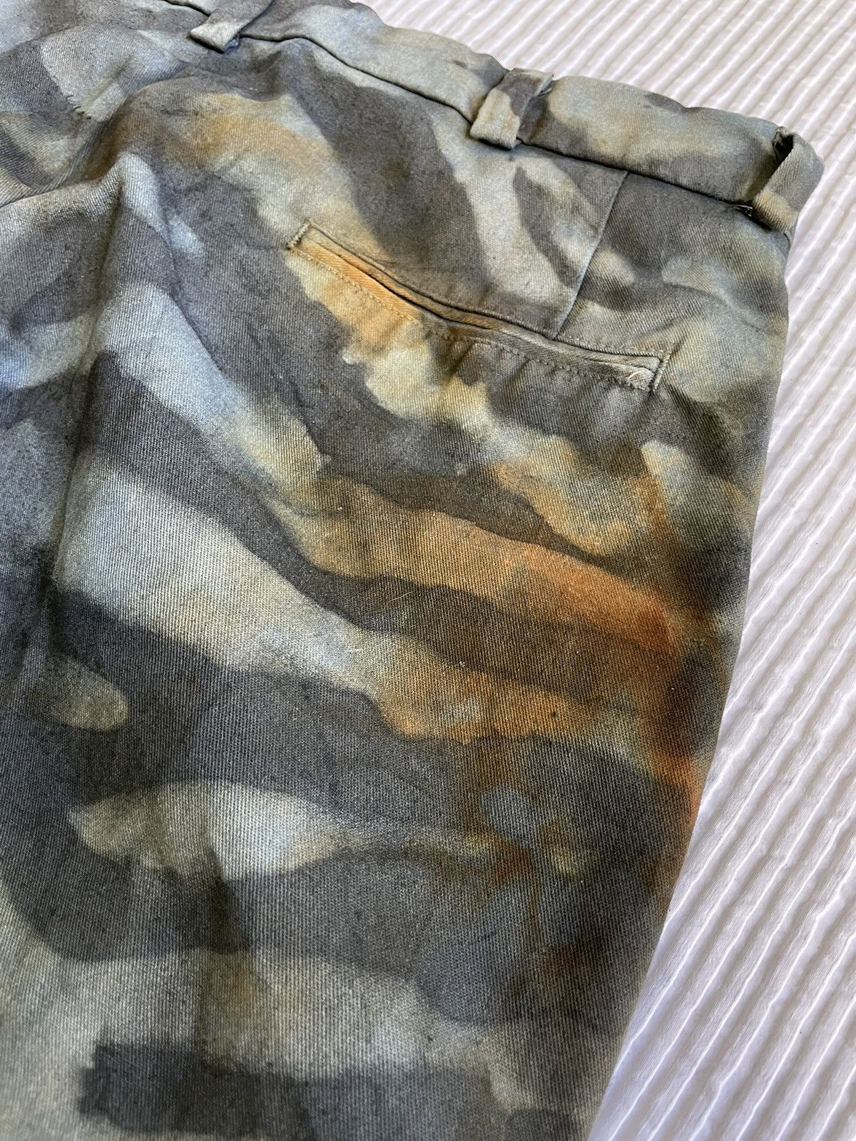 Handmade Rust Indigo Paint Grr Bb Hand Camo Tiger Stripe Pants Size US 33 - 17 Thumbnail
