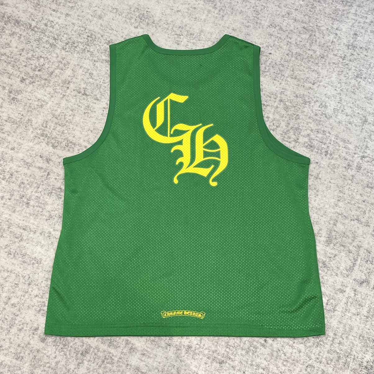 Chrome Hearts CHROME HEARTS Mesh Reversible Basketball Jersey GREEN/WHITE Size US L / EU 52-54 / 3 - 3 Thumbnail
