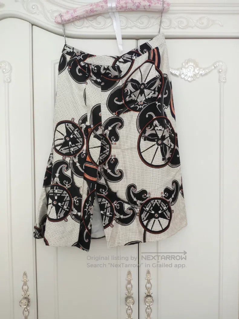 Hermes Hermes Twill print skirt, silk Size 26" / US 2 / IT 38 - 6 Thumbnail