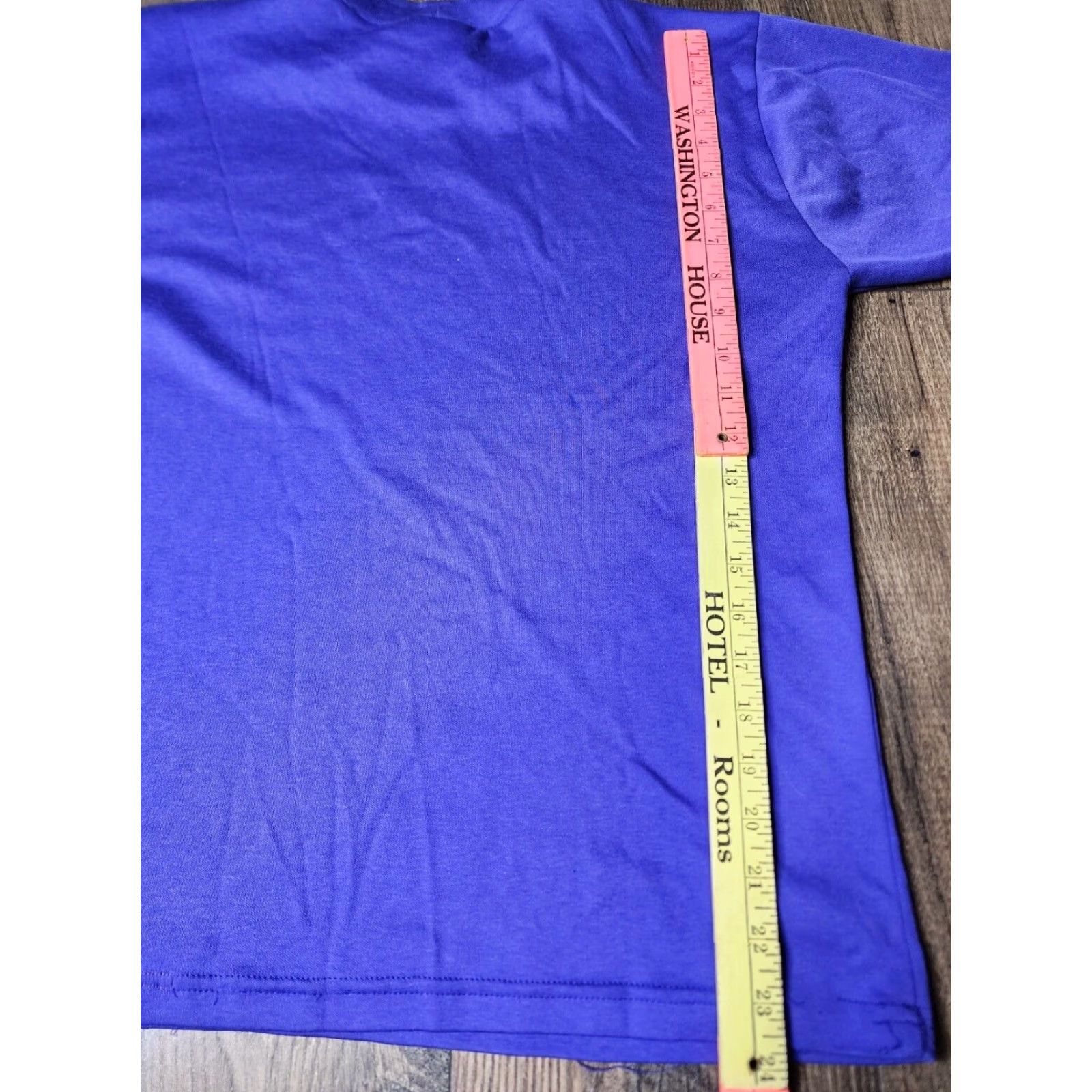Vintage VINTAGE Beverly Hills Blues Women's T-Shirt 1990s Purple Cotton Casual Retro Distressed Large Size L / US 10 / IT 46 - 4 Thumbnail