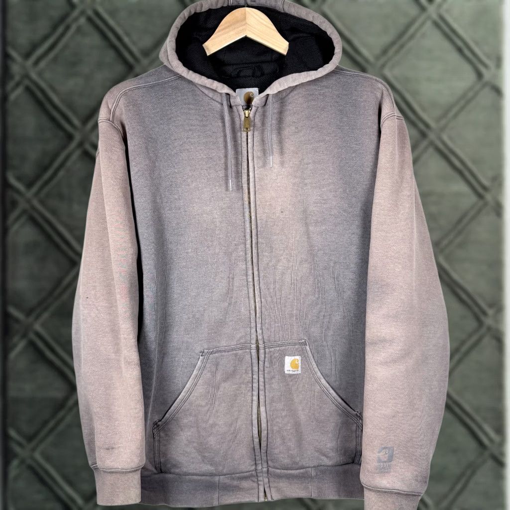 Carhartt Carhartt Sweatshirt Mens Hoodie Gray XL Rain Defender Rutland Thermal-Lined Hooded Zip-Front Sweatshirt - XL Size US XL / EU 56 / 4 - 1 Thumbnail