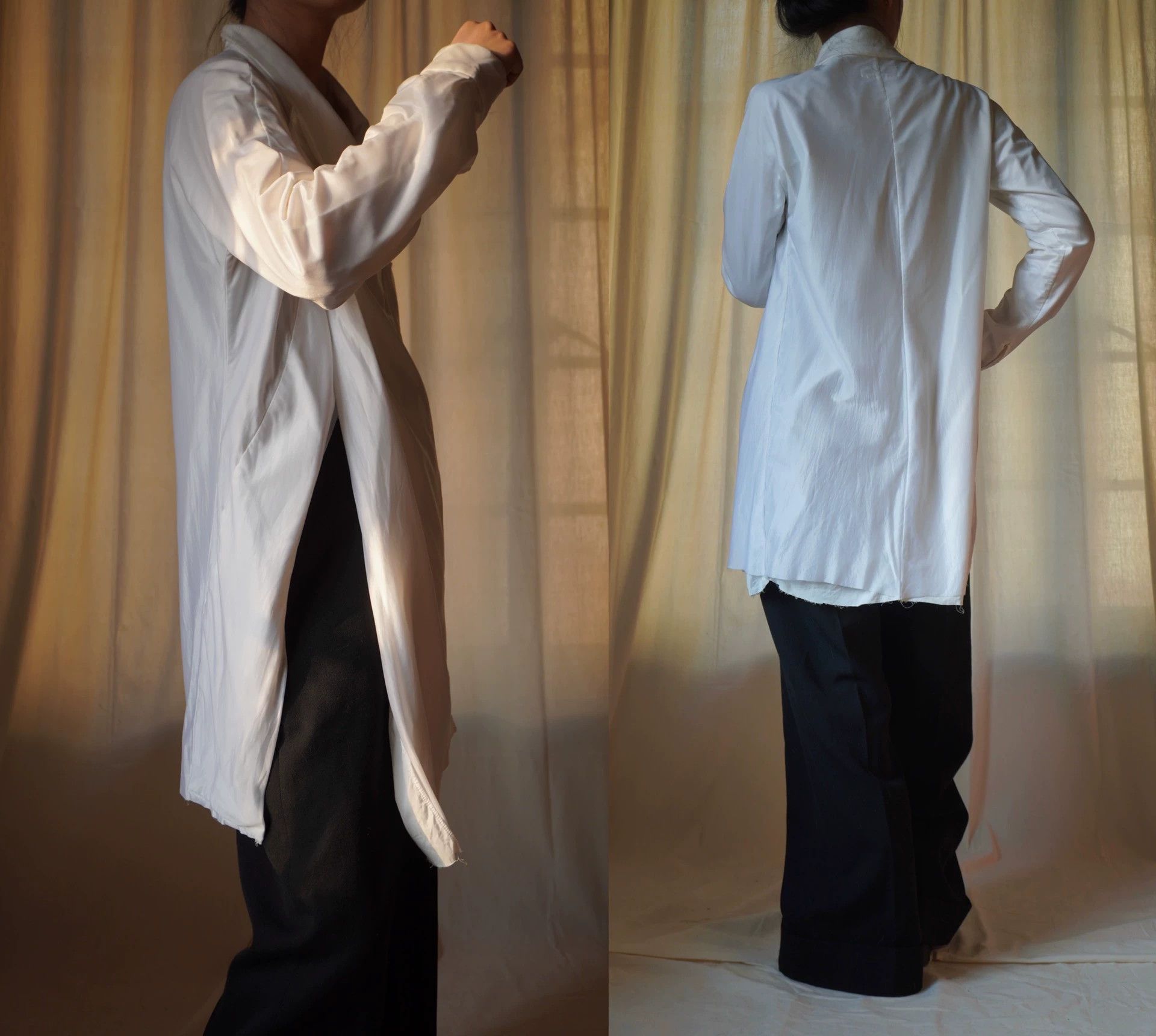 Yohji Yamamoto YOHJI YAMAMOTO 1985 Side Collar Slit Shirt Jacket S/M Size S / US 4 / IT 40 - 9 Thumbnail
