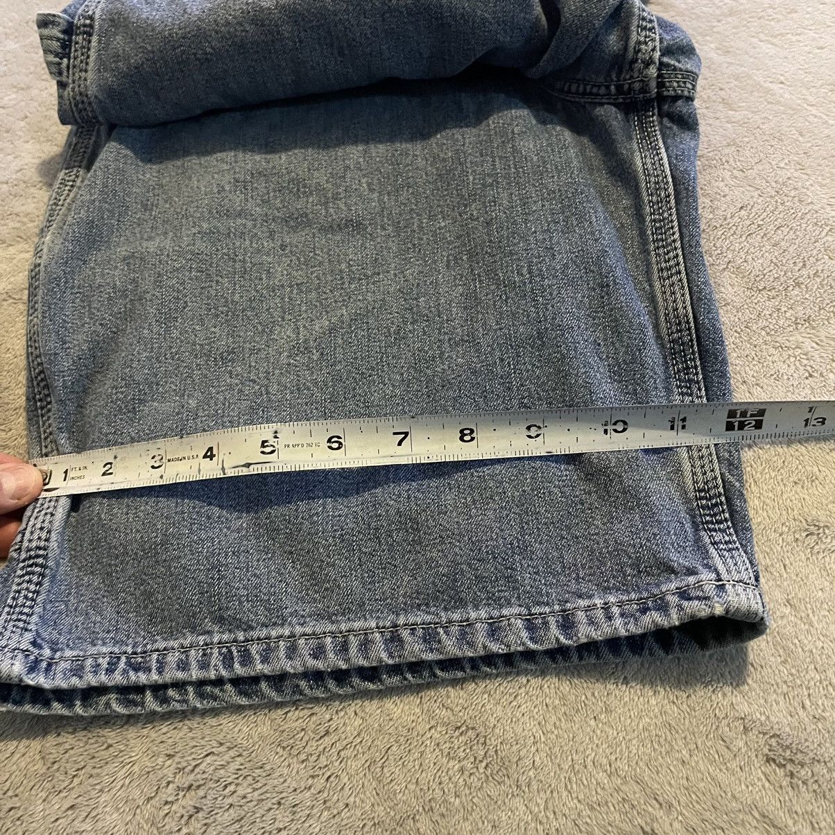 Other Vintage 90s Carpenter Denim Shorts Mens 31 Blue Medium Wash Size US 32 / EU 48 - 8 Thumbnail