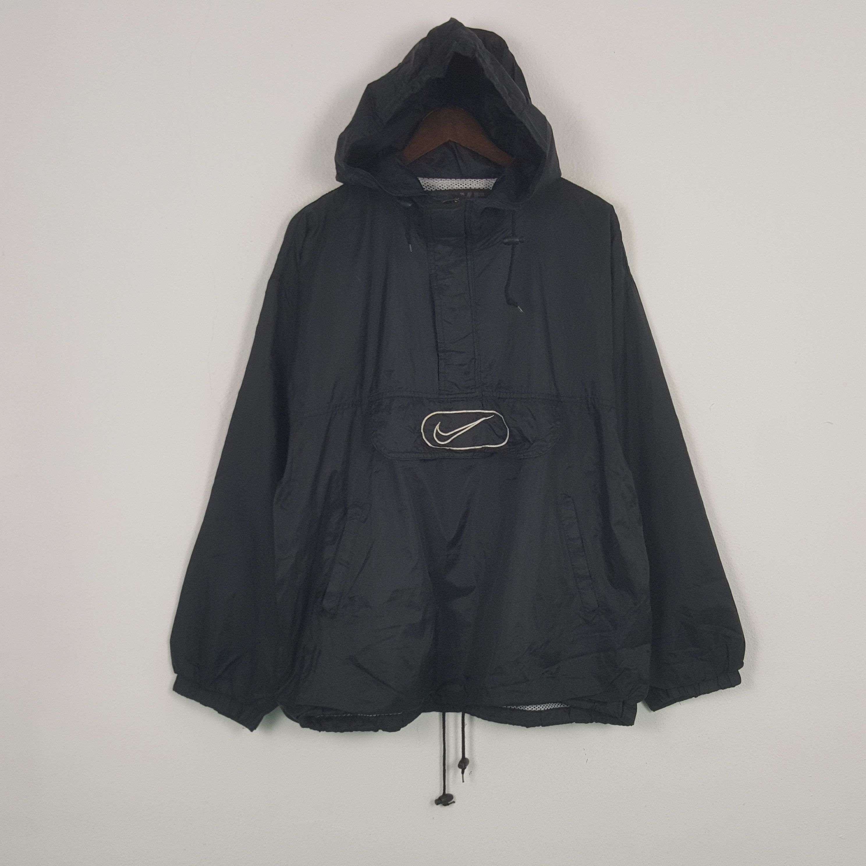 Nike Vintage Nike Big Swoosh Windbreaker Jacket Size US L / EU 52-54 / 3 - 3 Thumbnail
