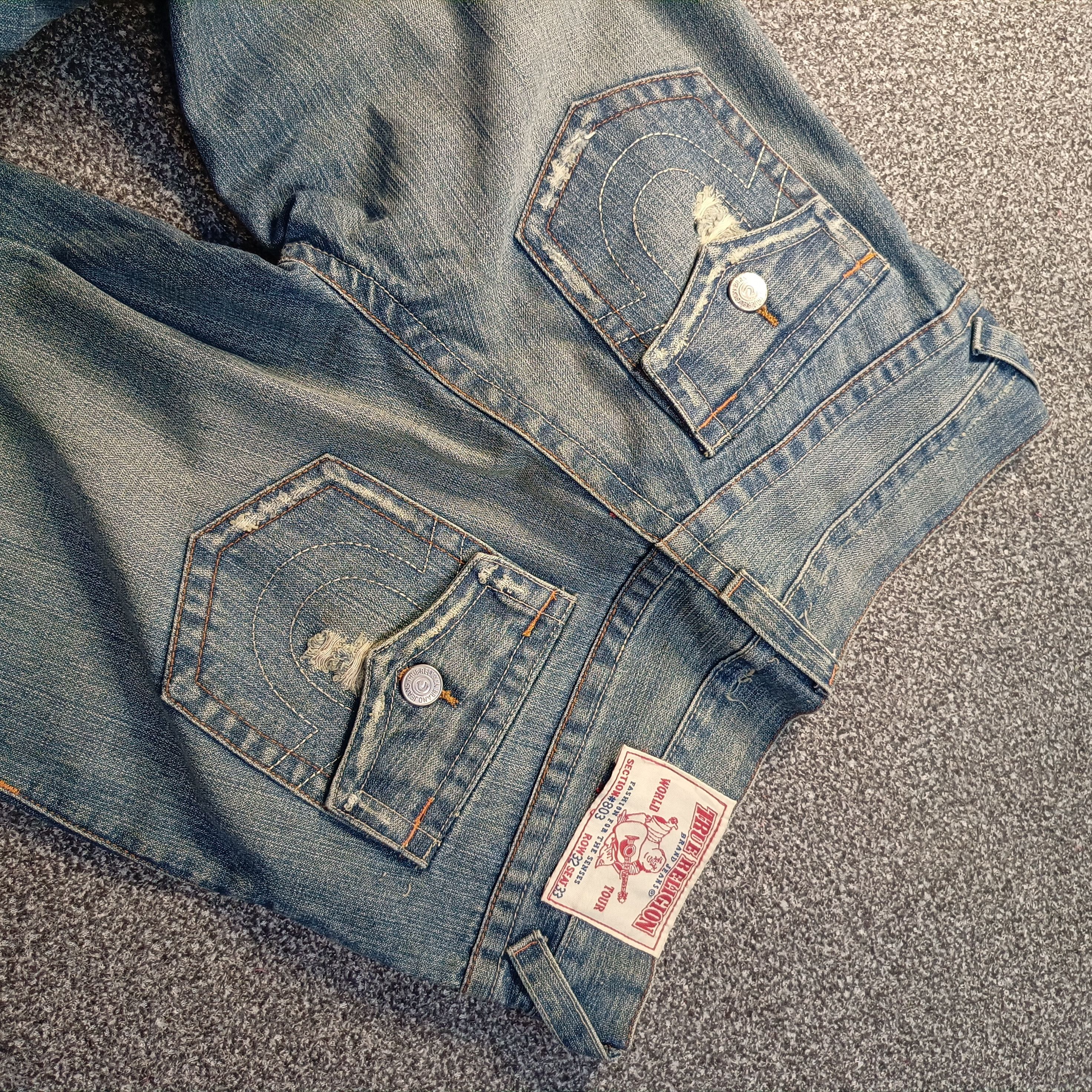 True Religion 🔥🔥 Y2k Baggy Distressed True Religion Dirty Denim Size US 34 / EU 50 - 5 Thumbnail