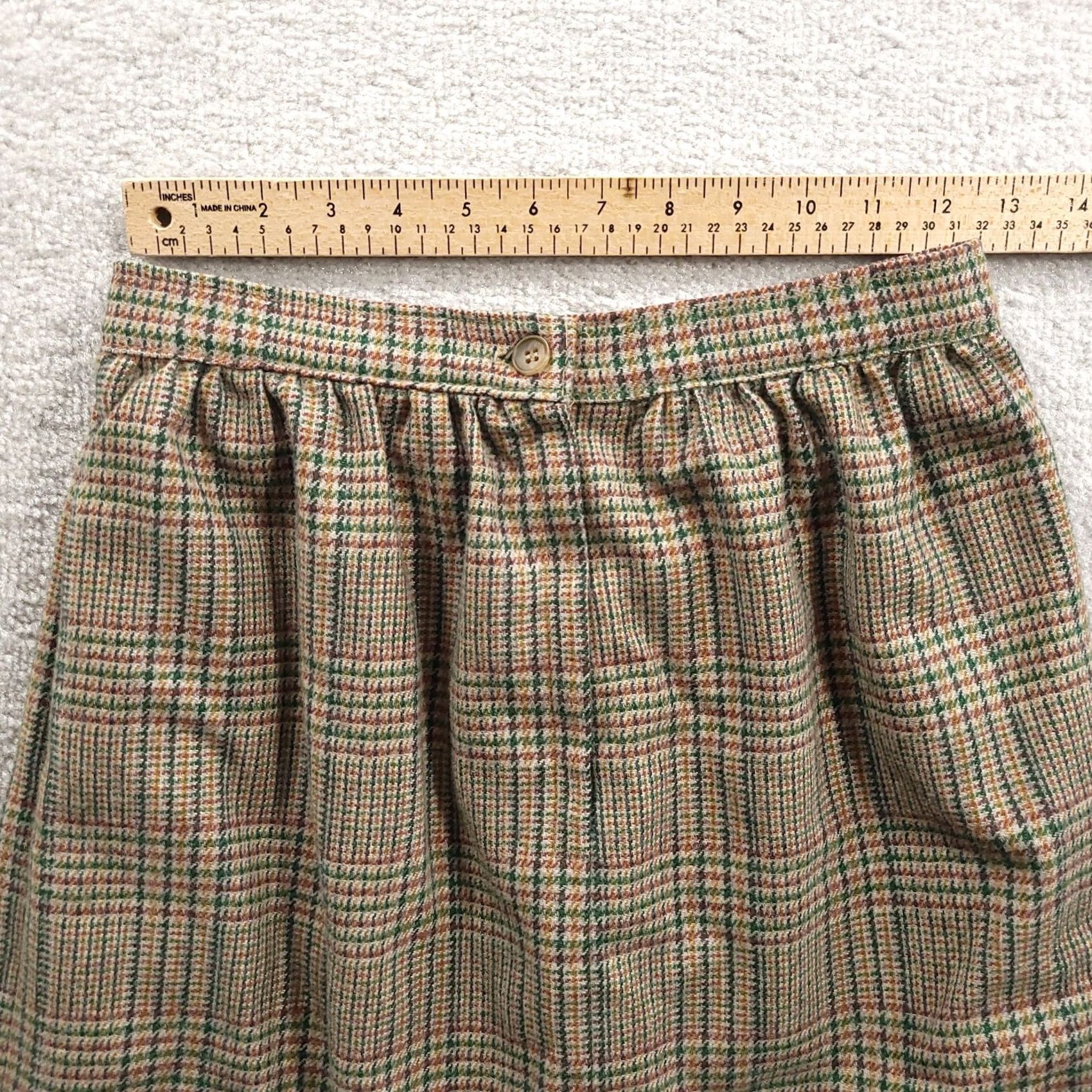 Jantzen VINTAGE JANTZEN Wool Pleated Plaid Skirt Womens Sz 10 USA Made Lined Front Slit Size 32" / US 10 / IT 46 - 3 Thumbnail