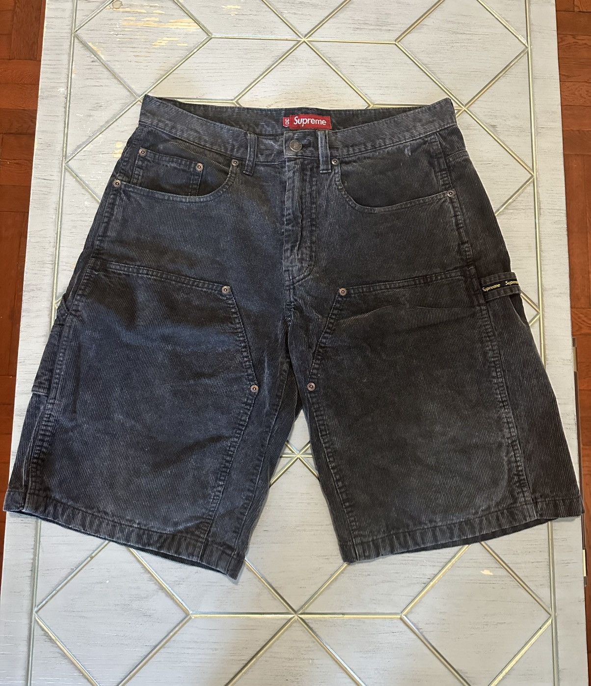 Supreme Washed Corduroy Double Knee Shorts SS24 | Grailed