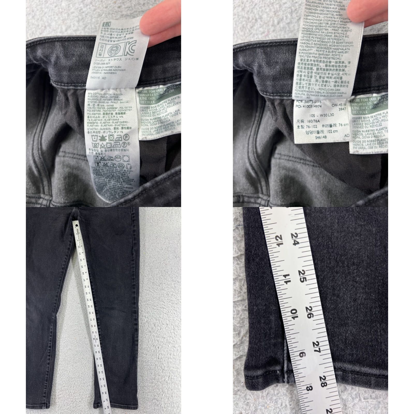 Levi's Levi's Jeans Women Black Denim Mid Skinny 29x28 Cotton Blend 10 Regular Size 32" / US 10 / IT 46 - 8 Thumbnail