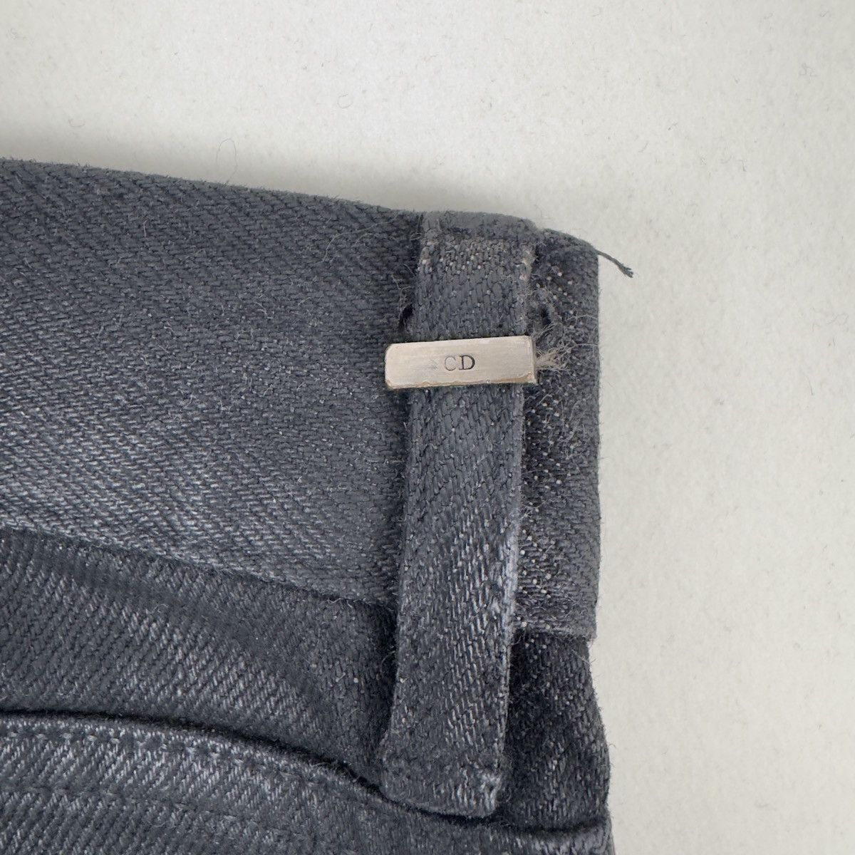 Dior × Hedi Slimane S/S2004 “Strip” Wax-Coated Distressed Denim Size US 30 / EU 46 - 7 Thumbnail