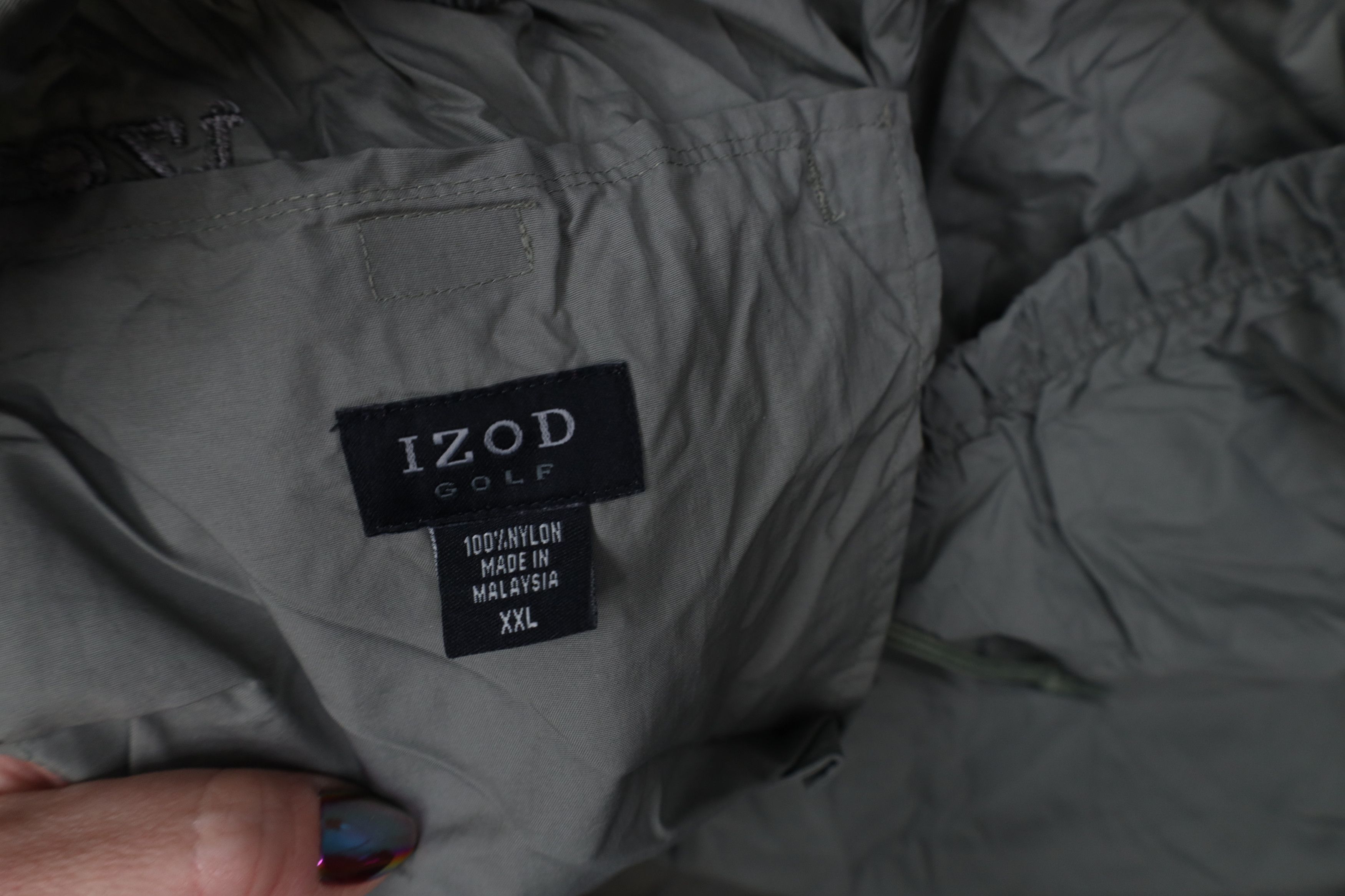 Izod Vintage 90s Y2K Izod Golf Packable Wide Leg Rain Pants Green Size US 40 / EU 56 - 8 Thumbnail