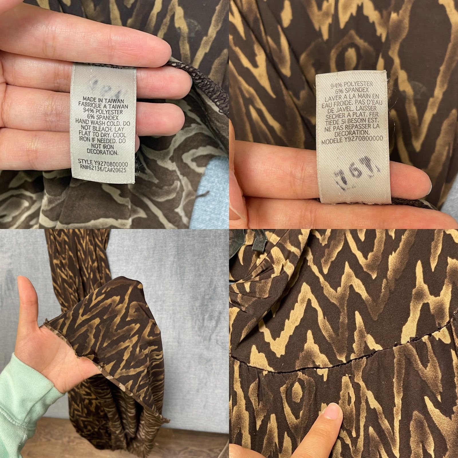 Guess Guess Maxi Dress Womens Medium Brown All Over Print Beach Wear Keyhole Back Size M / US 6-8 / IT 42-44 - 9 Thumbnail