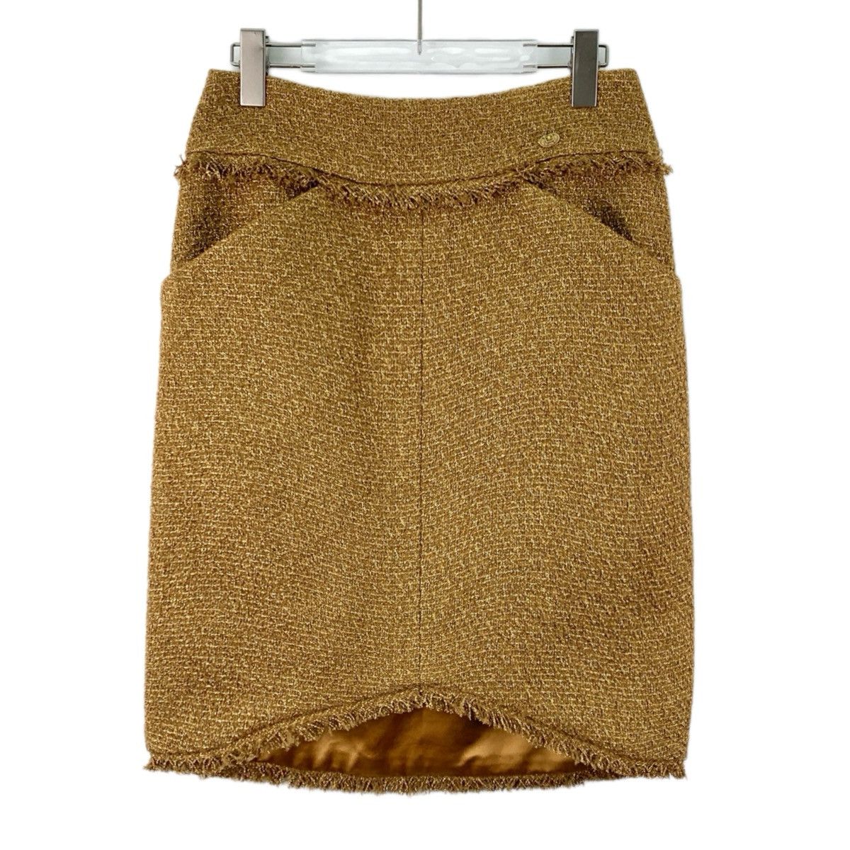 Chanel Chanel Atelier Egypt Gold Woven Tweed Tassel Skirt K26WX Size 26" / US 2 / IT 38 - 1 Thumbnail