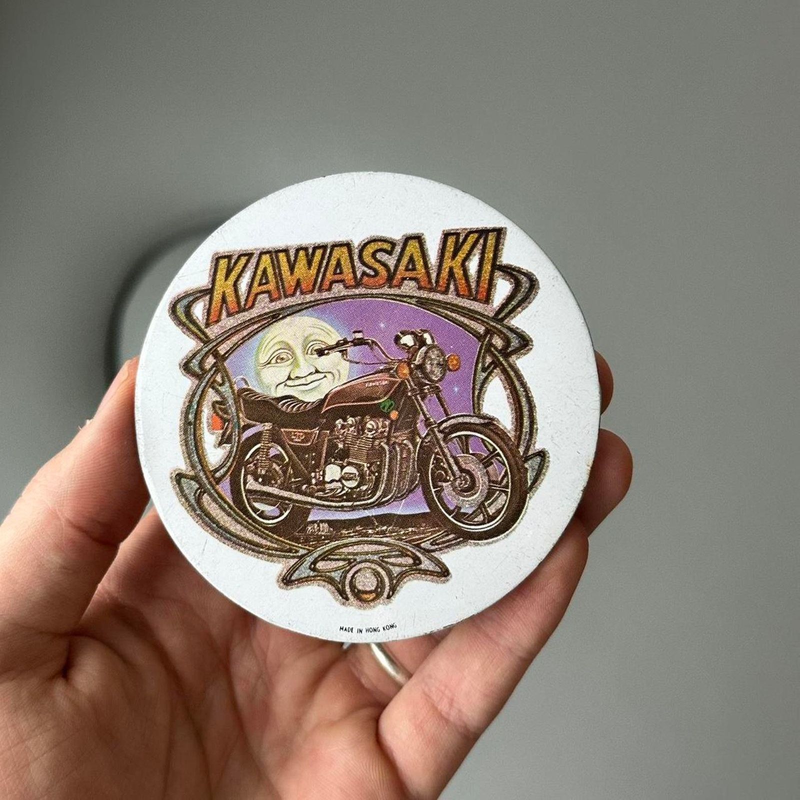 Japanese Brand × Other × Vintage Vintage 60s 70s Kawasaki Moon Motorcycle Metal Button Pin Size ONE SIZE - 5 Thumbnail