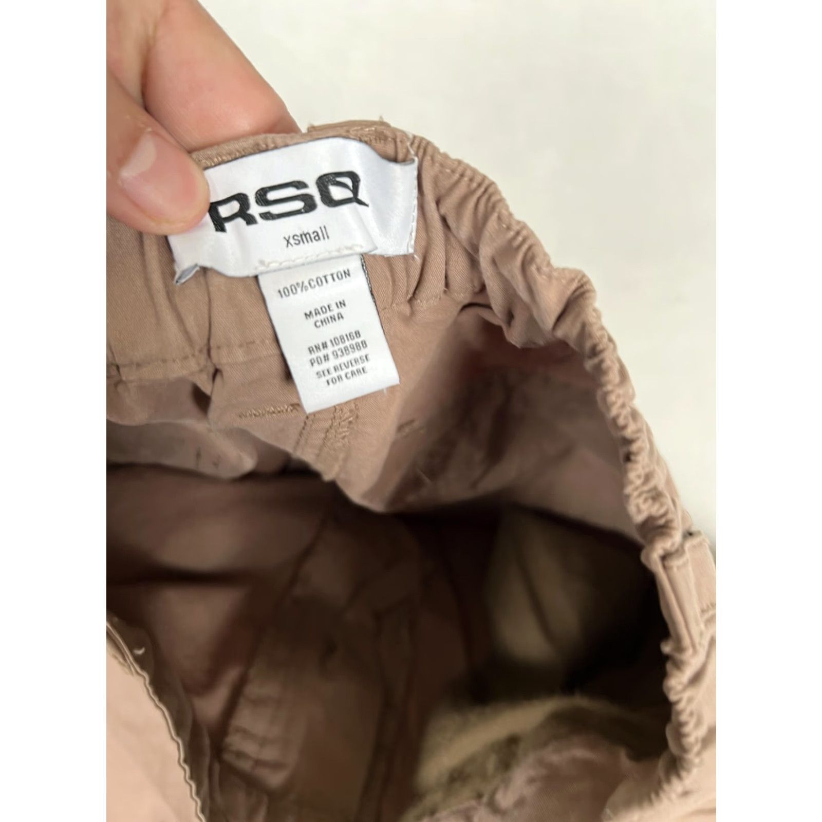 Rsq RSQ Cargo Pants Juniors XS Brown Straight Leg Elastic Waist Twill Casual Size 26" / US 2 / IT 38 - 5 Thumbnail