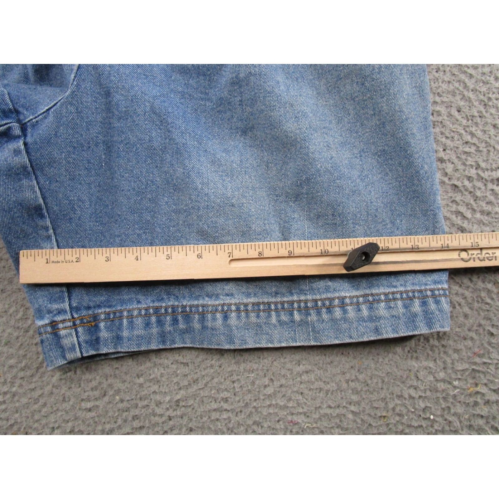 Cherokee VINTAGE Cherokee 90s Elastic Waist High Rise Mom Denim Shorts 16W Blue Stretch Pockets Womens Size 38" / US 16 / IT 52 - 6 Thumbnail