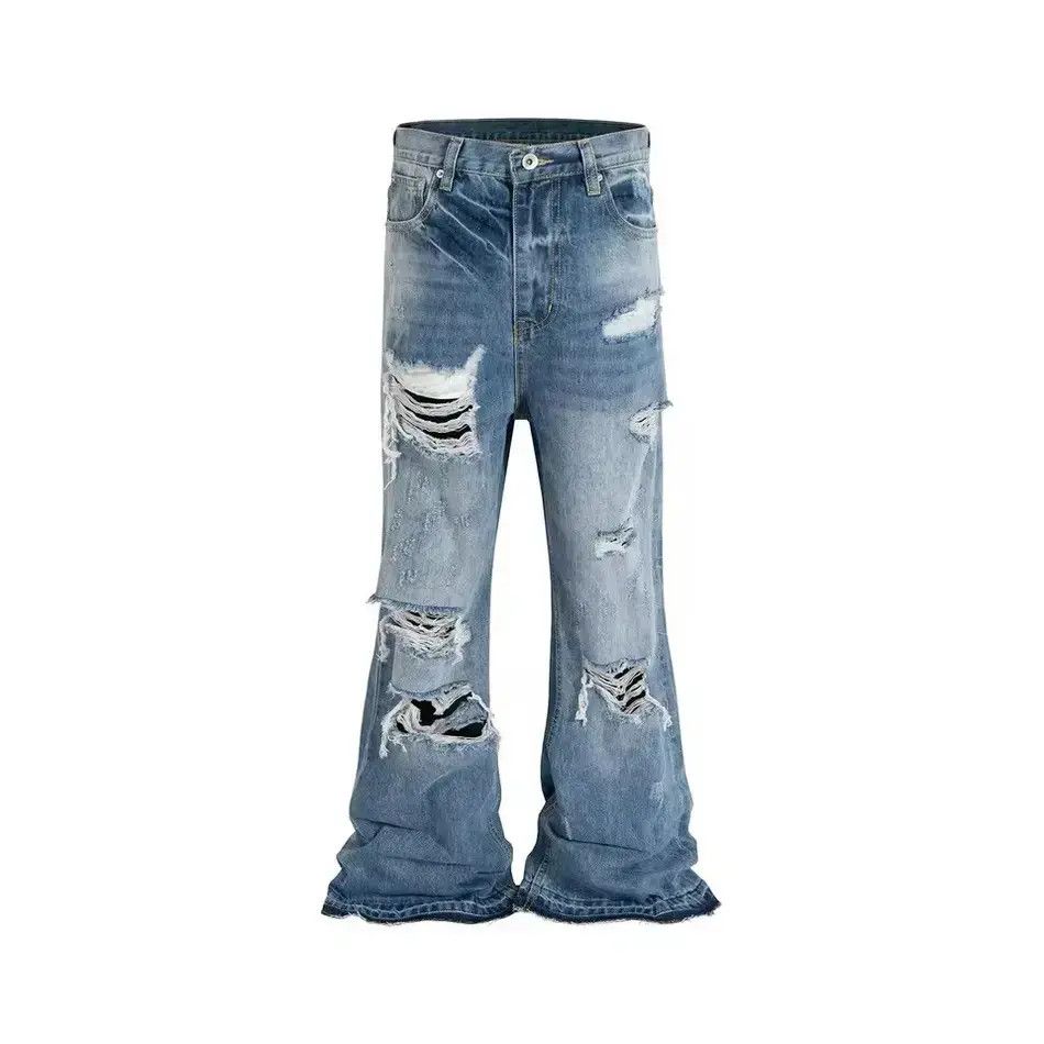 Japanese Brand Tassel Frayed Damaged Hole Baggy Jeans Size US 32 / EU 48 - 5 Thumbnail